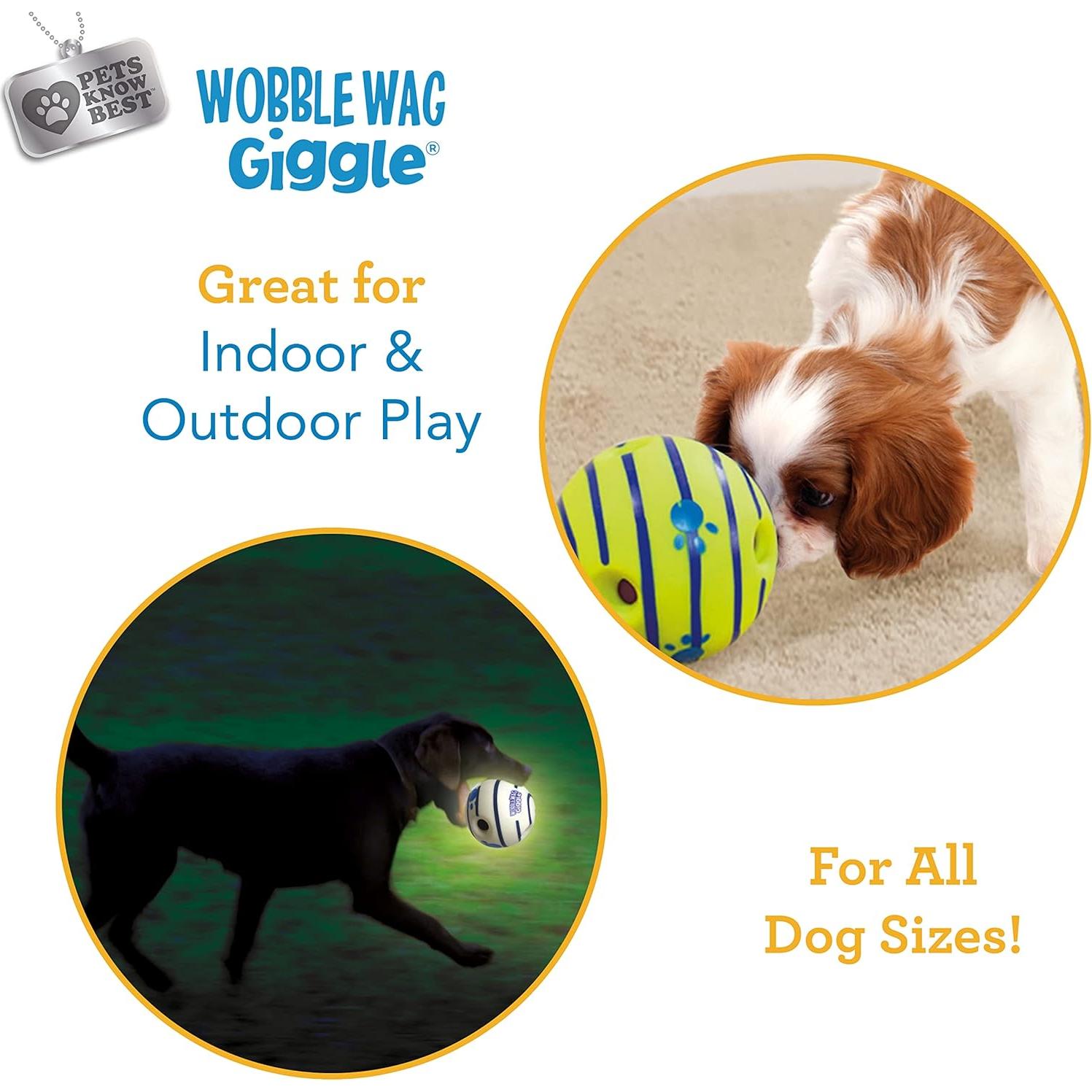 Wobble Wag Giggle Ball 2 Paquete - Juguete Interactivo para Perros