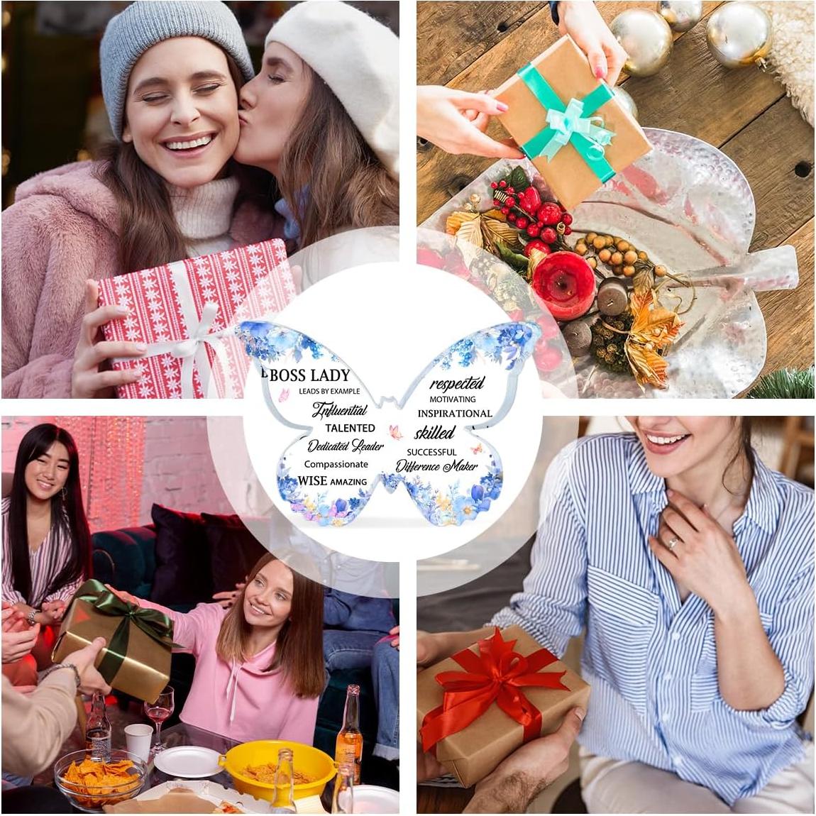 Adorno Acrílico Mariposa Azul TAGDANK para Jefa Inspiradora