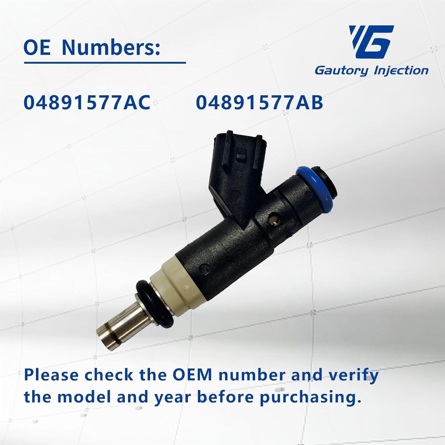 Inyectores de combustible Gautory para Dodge y Jeep Set de 4