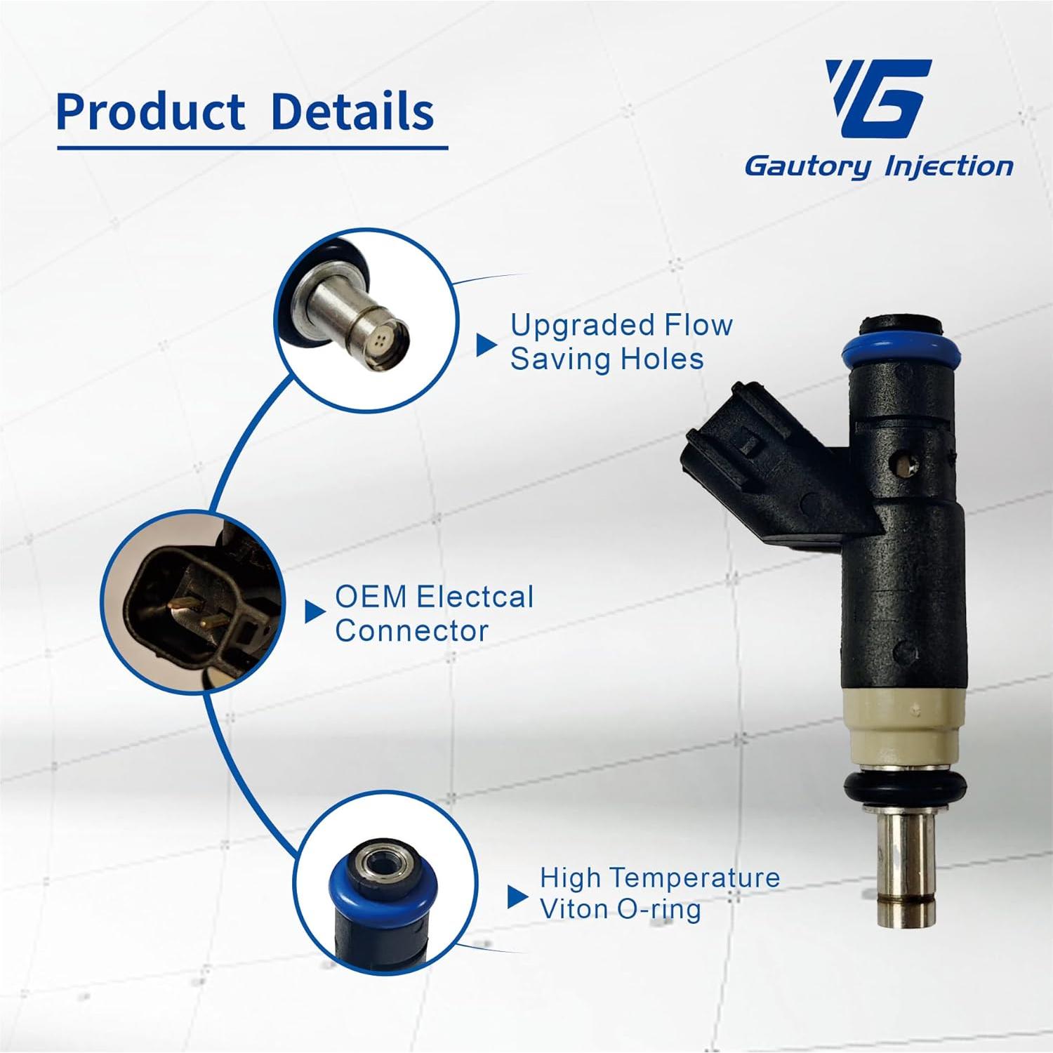 Inyectores de combustible Gautory para Dodge y Jeep Set de 4