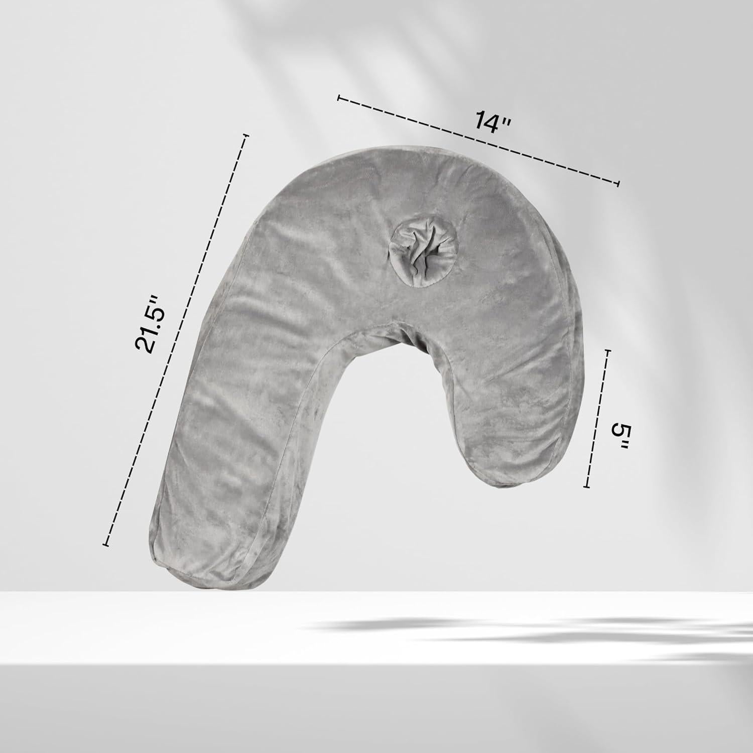 The Outdoor Optimist Side Sleeper Velvet Pillowcase, Gray, Standard