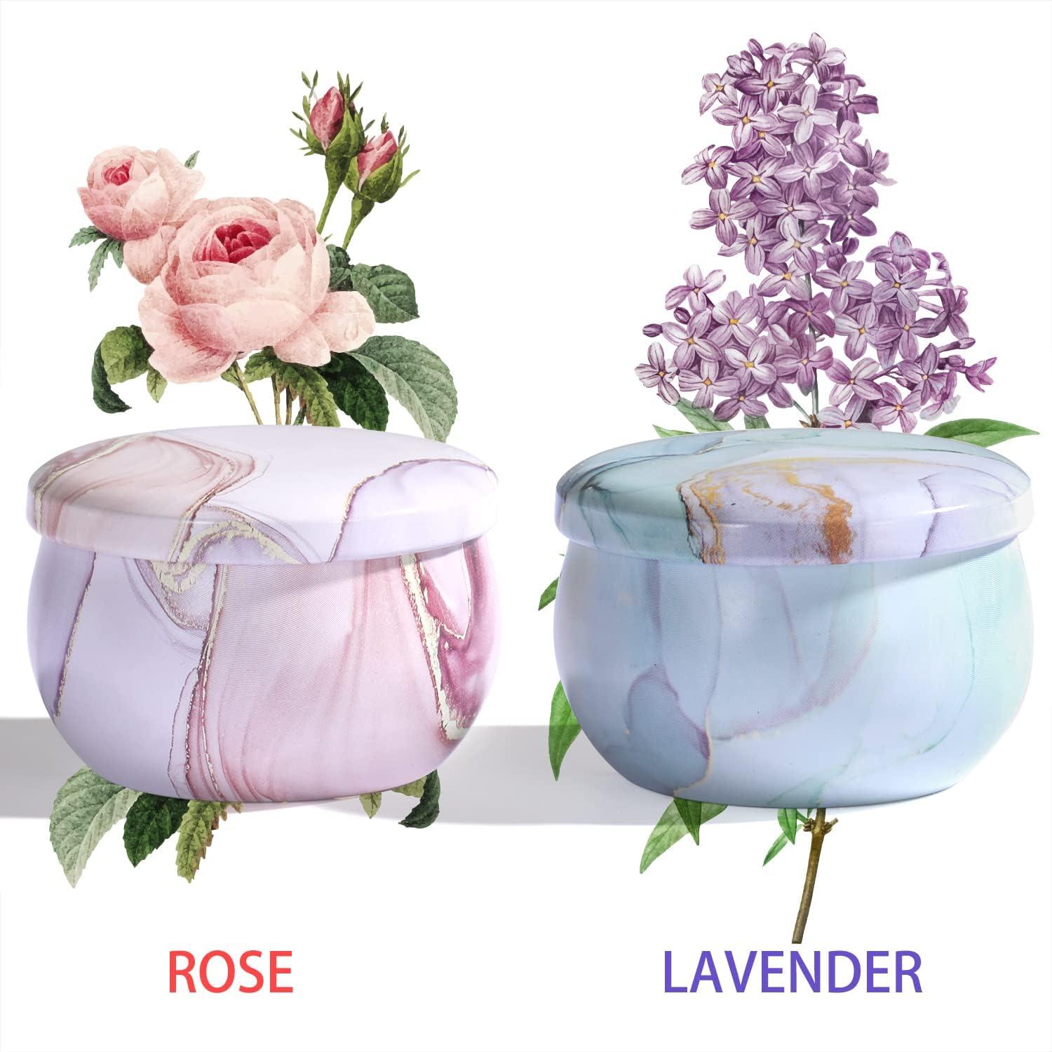 Juego de Velas Aromáticas BODY & EARTH - Lavanda y Rosa 2x59.5g