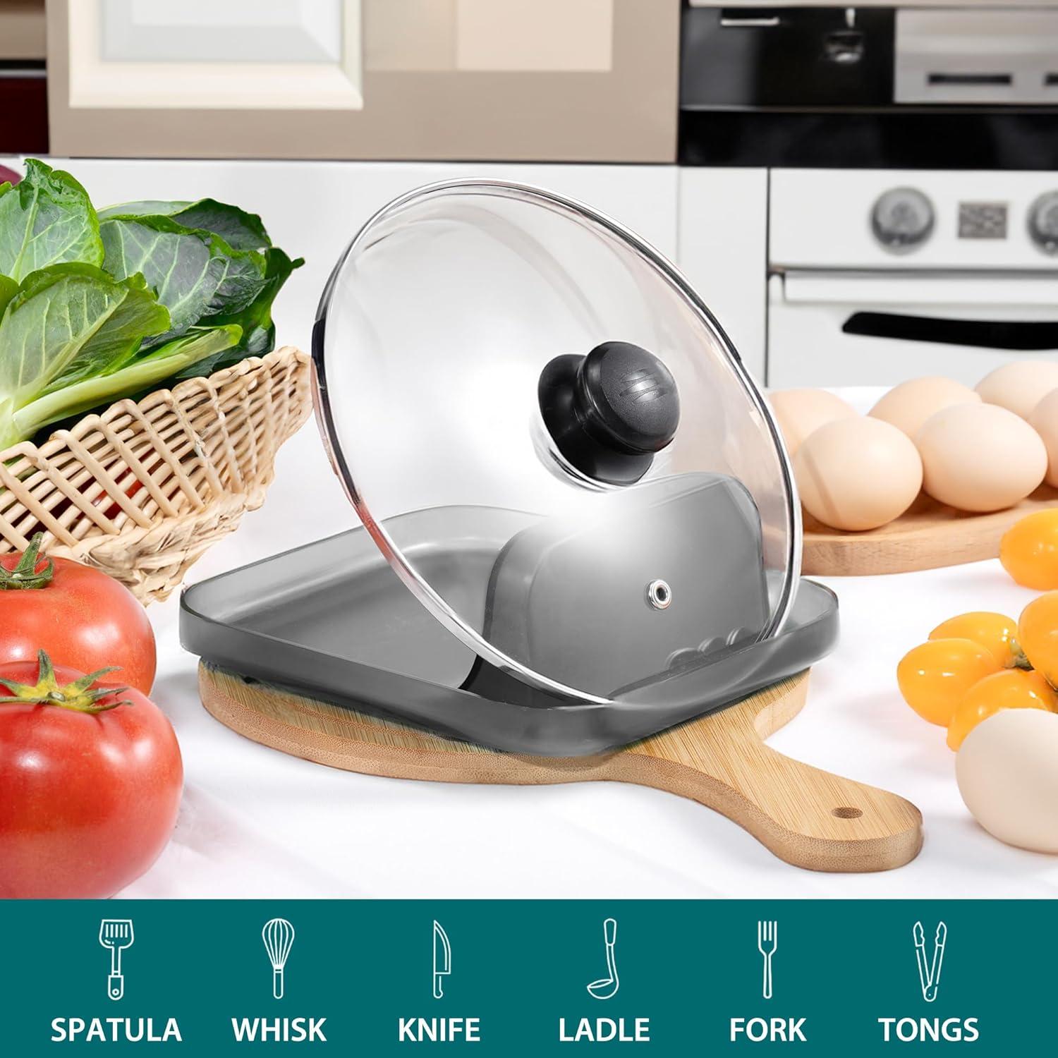 Reposapucheros Li & Zhao Negro - Soporte Utensilios Cocina 17.95cm