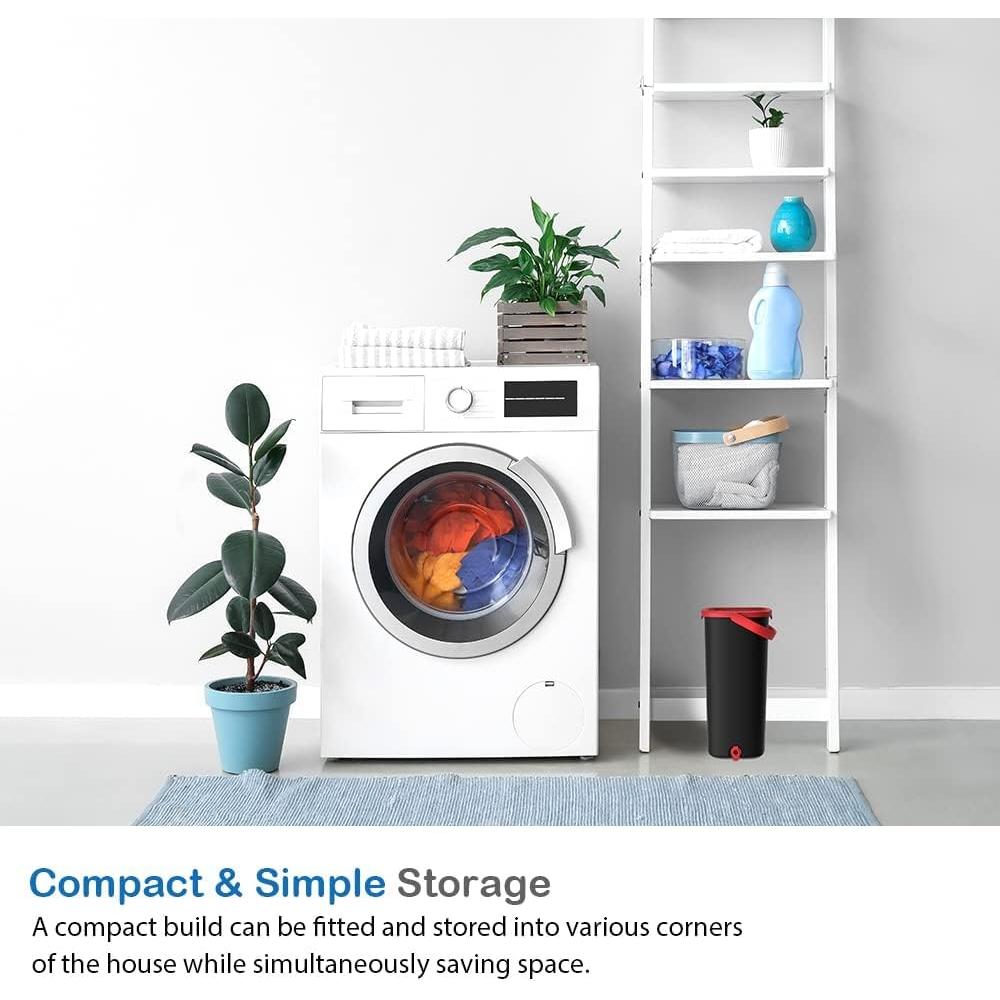 Juego de trapeador y cubo TETHYS con almohadillas de microfibra