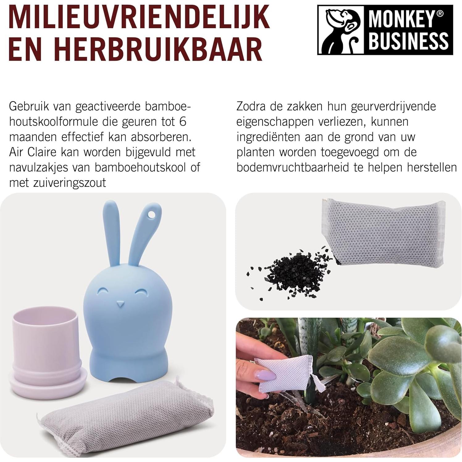 Eliminador de Olores Air Claire Monkey Business - Carbón Activado