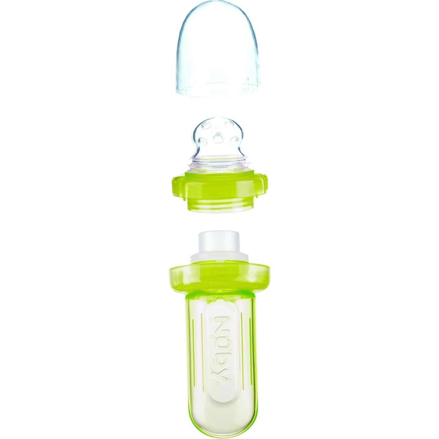 Nuby Dispensador de Comida Silicona para Bebés 2-Pack Aqua Verde