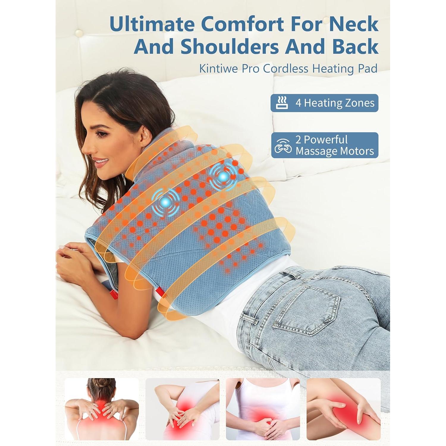 Almohadilla Calefactora Portátil Kintiwe Pro 12V con Masaje