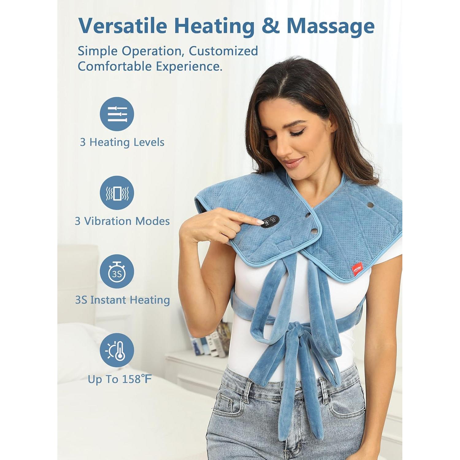 Almohadilla Calefactora Portátil Kintiwe Pro 12V con Masaje