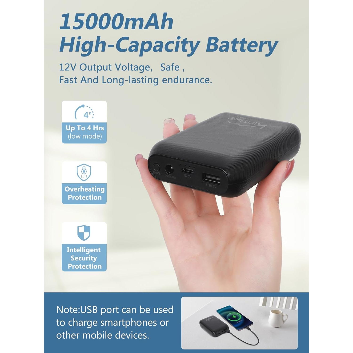 Almohadilla Calefactora Portátil Kintiwe Pro 12V con Masaje