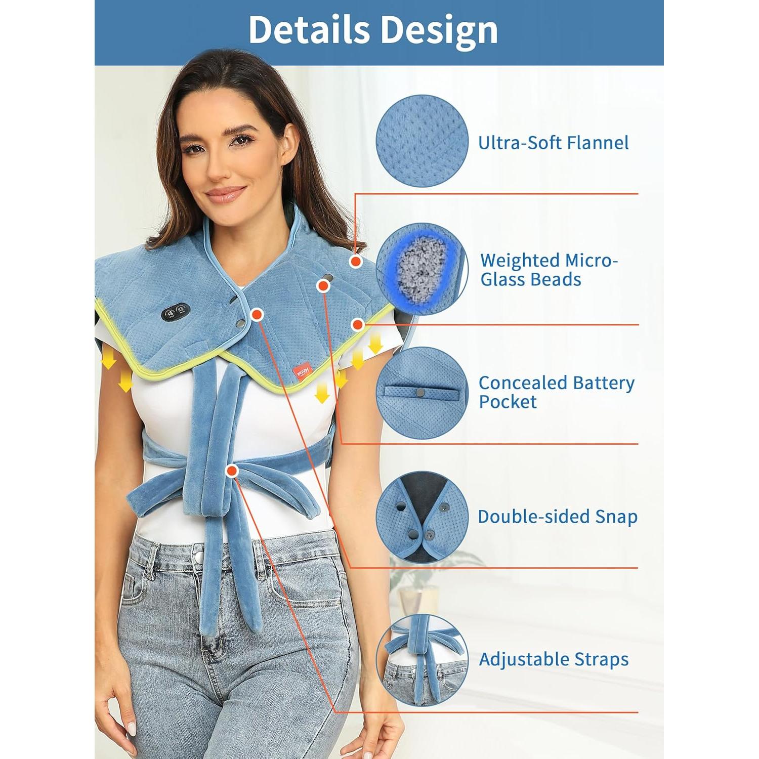 Almohadilla Calefactora Portátil Kintiwe Pro 12V con Masaje