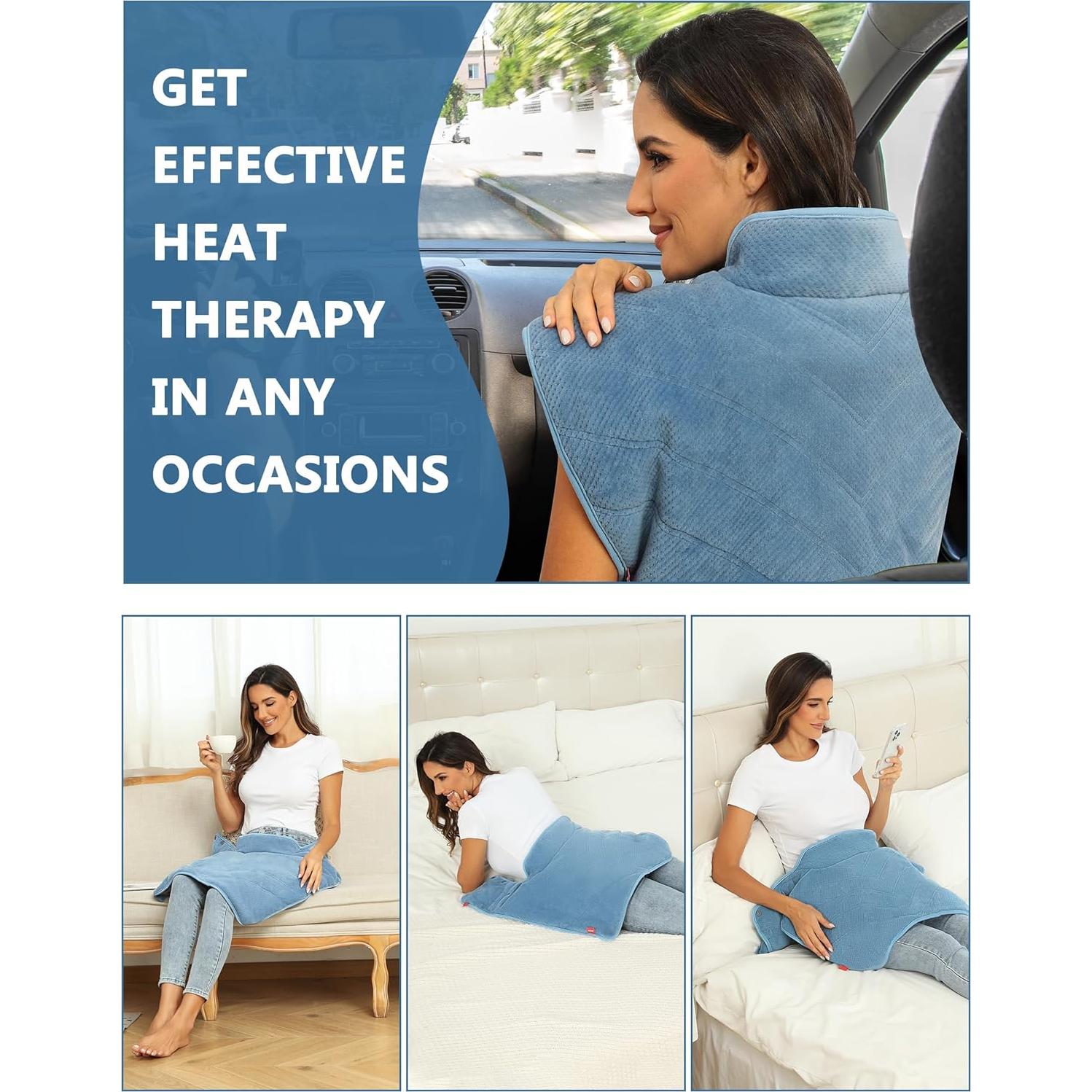 Almohadilla Calefactora Portátil Kintiwe Pro 12V con Masaje