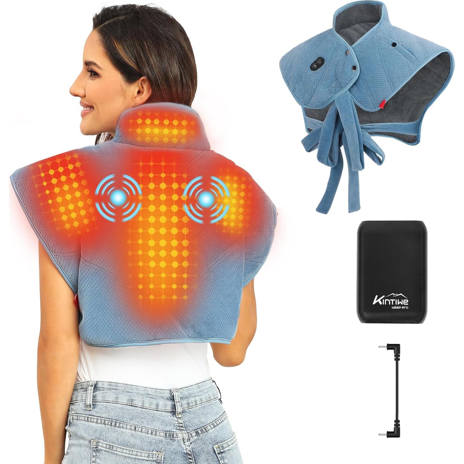 Almohadilla Calefactora Portátil Kintiwe Pro 12V con Masaje