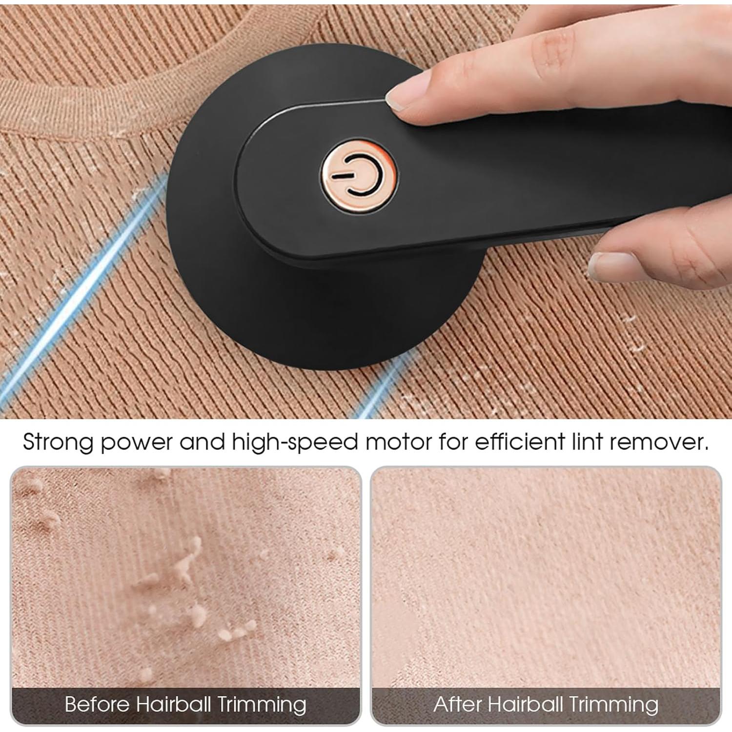 Removedor de Pelusa Eléctrico NIUAWASA USB 6 Cuchillas Negro