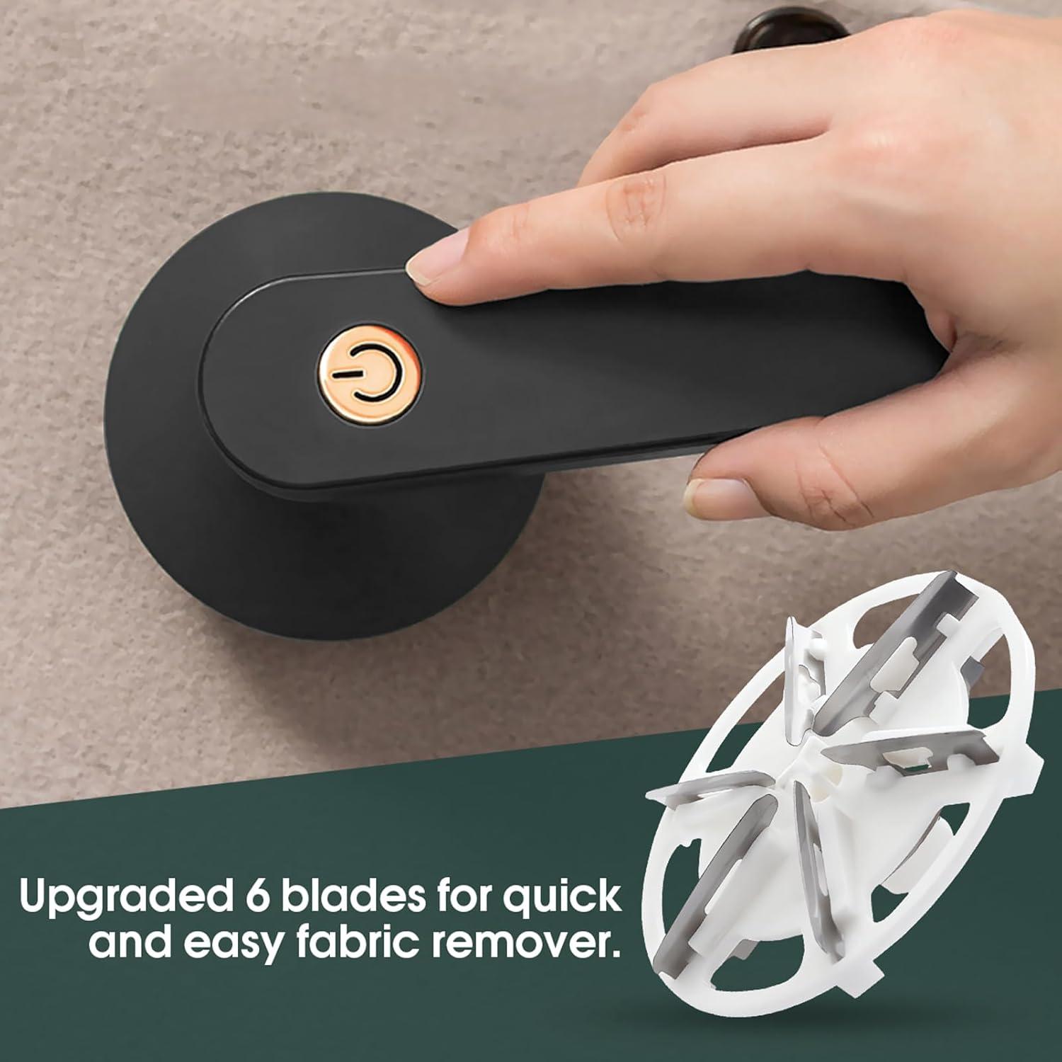 Removedor de Pelusa Eléctrico NIUAWASA USB 6 Cuchillas Negro