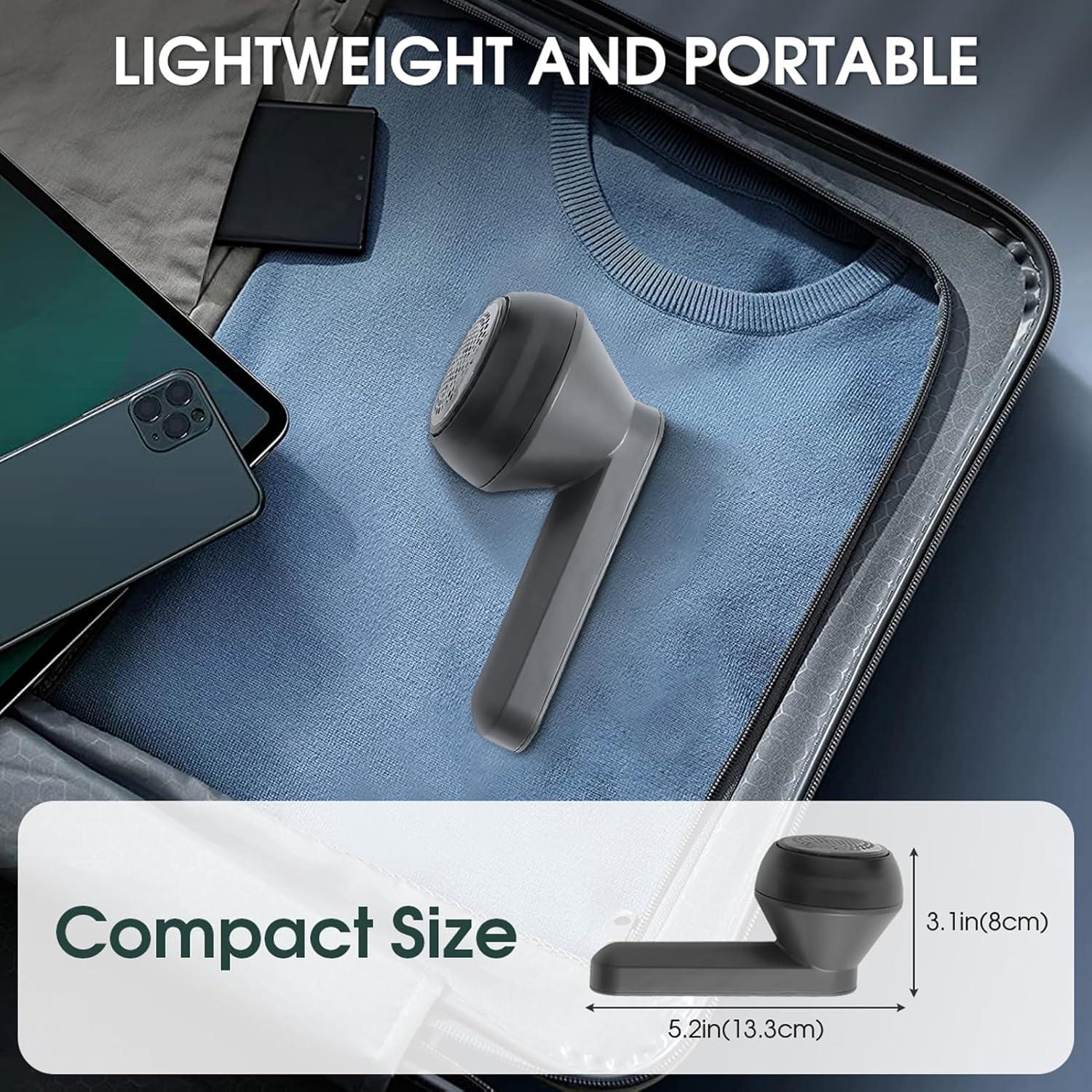 Removedor de Pelusa Eléctrico NIUAWASA USB 6 Cuchillas Negro