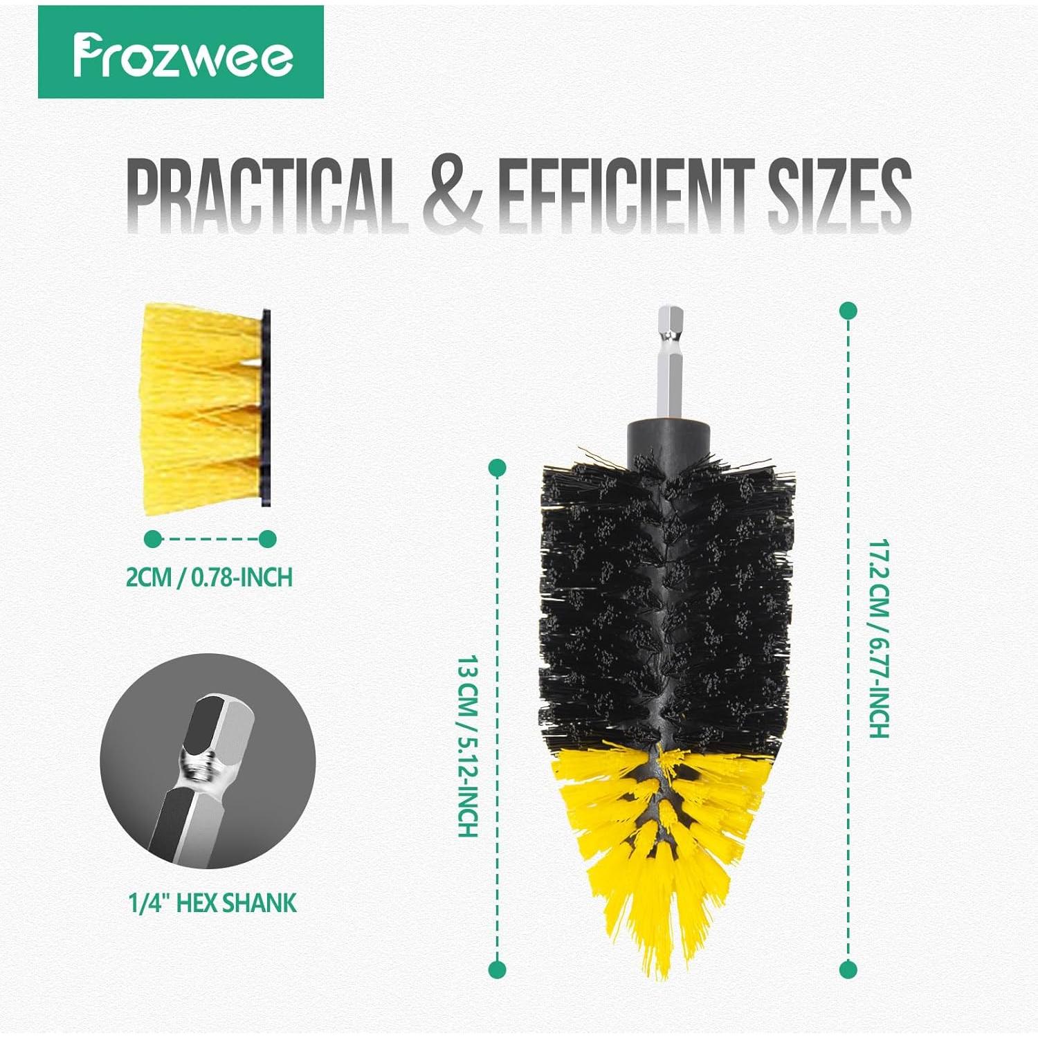 2PCS Cepillo de Esquina para Taladro Prozwee - Nylon 13cm