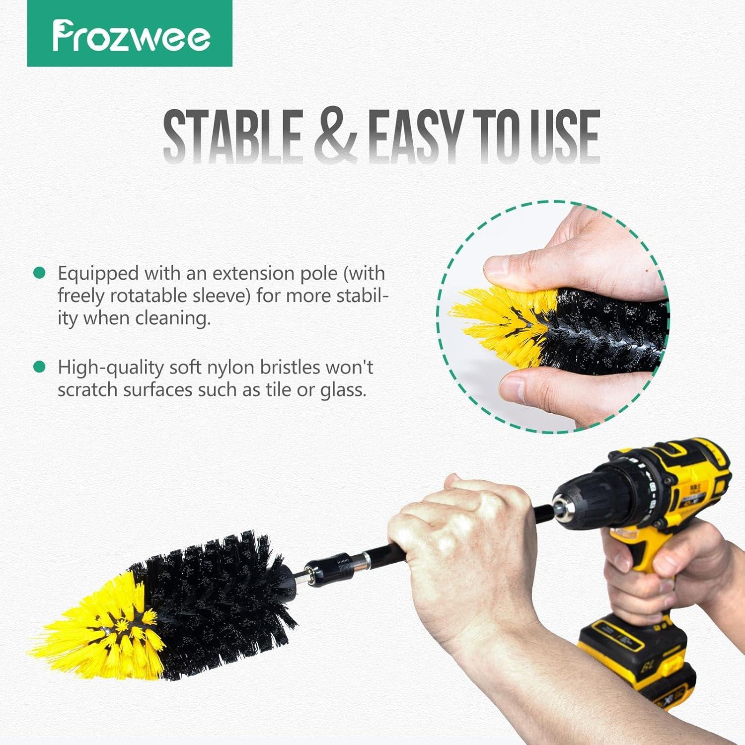 2PCS Cepillo de Esquina para Taladro Prozwee - Nylon 13cm