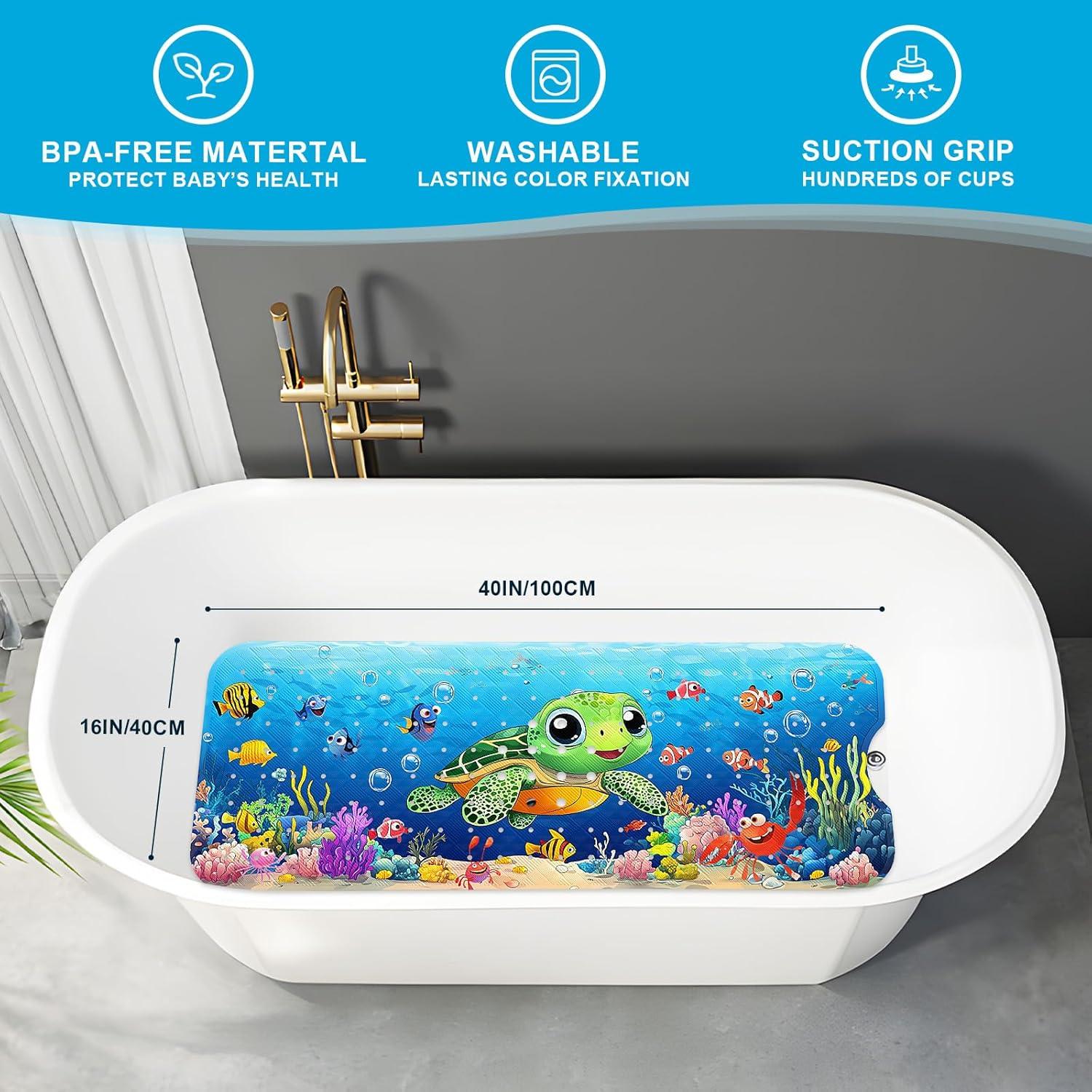 Alfombrilla de Baño Antideslizante XIYUNTE 101.6x40.6cm Tortuga