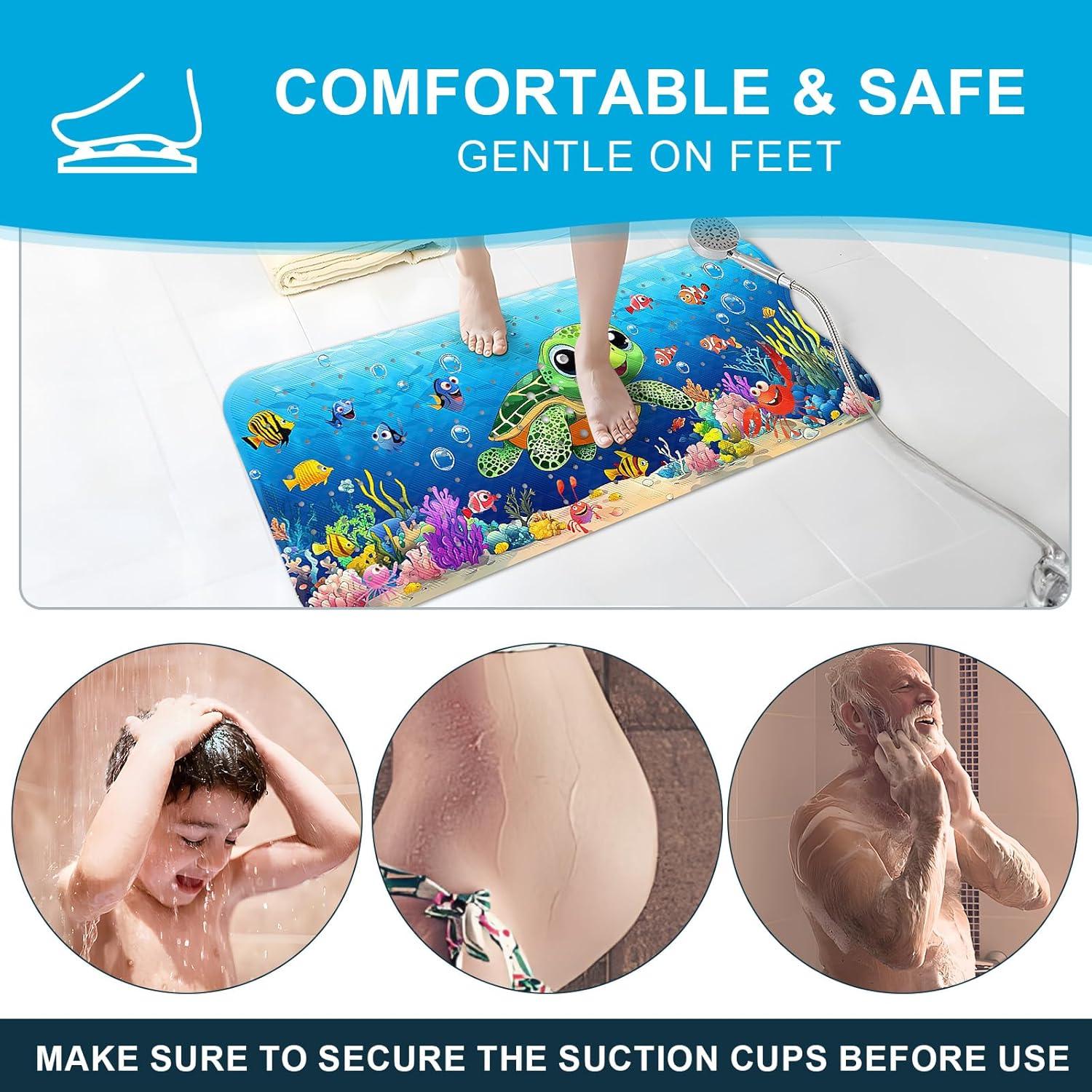 Alfombrilla de Baño Antideslizante XIYUNTE 101.6x40.6cm Tortuga