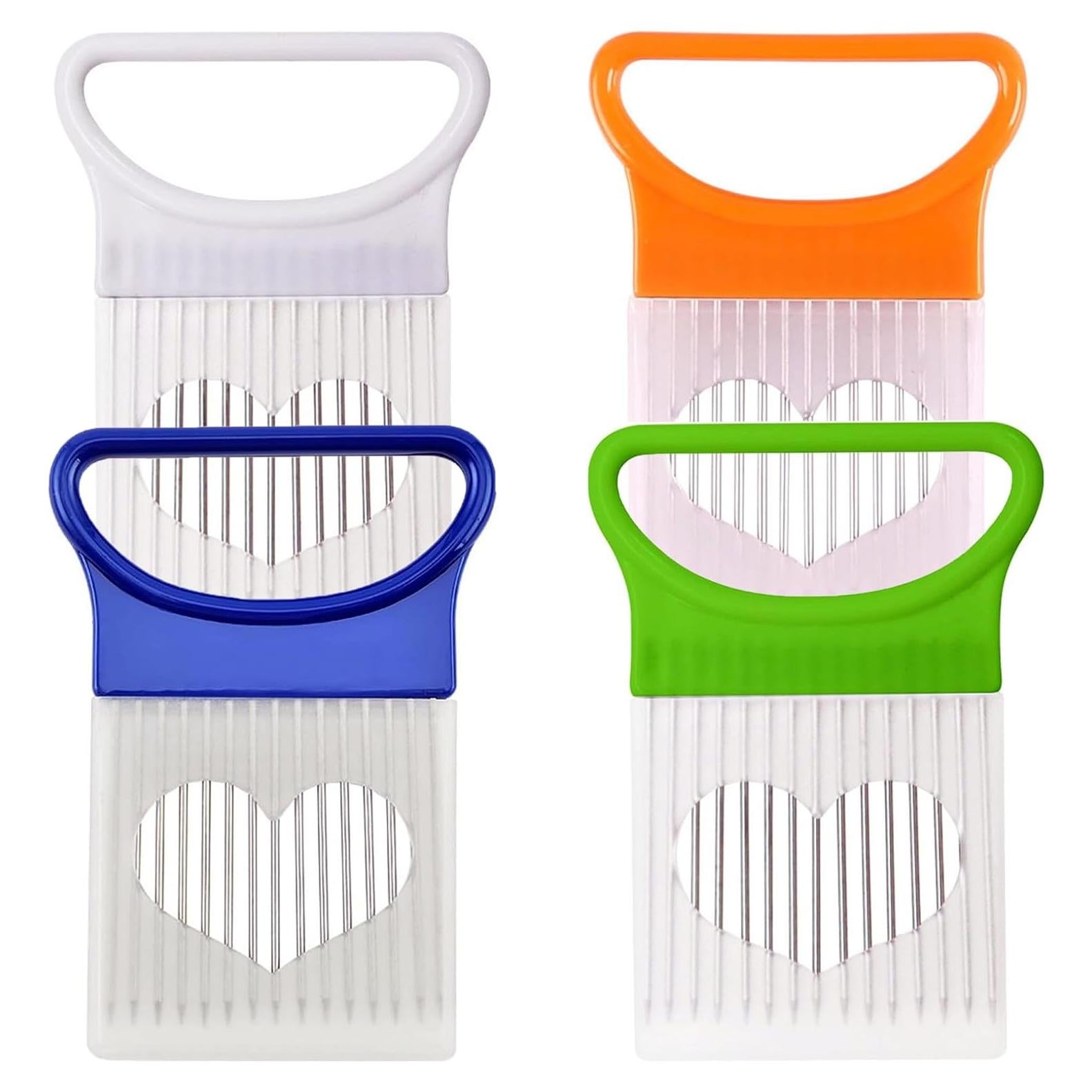 Cortador de Cebolla YVPSI 4pcs Acero Inoxidable con Funda