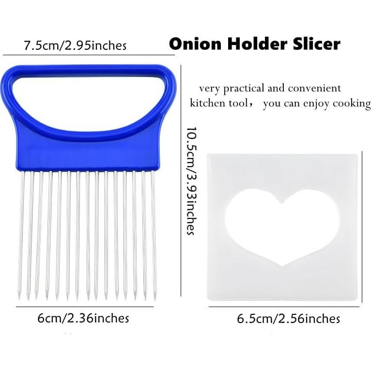 Cortador de Cebolla YVPSI 4pcs Acero Inoxidable con Funda