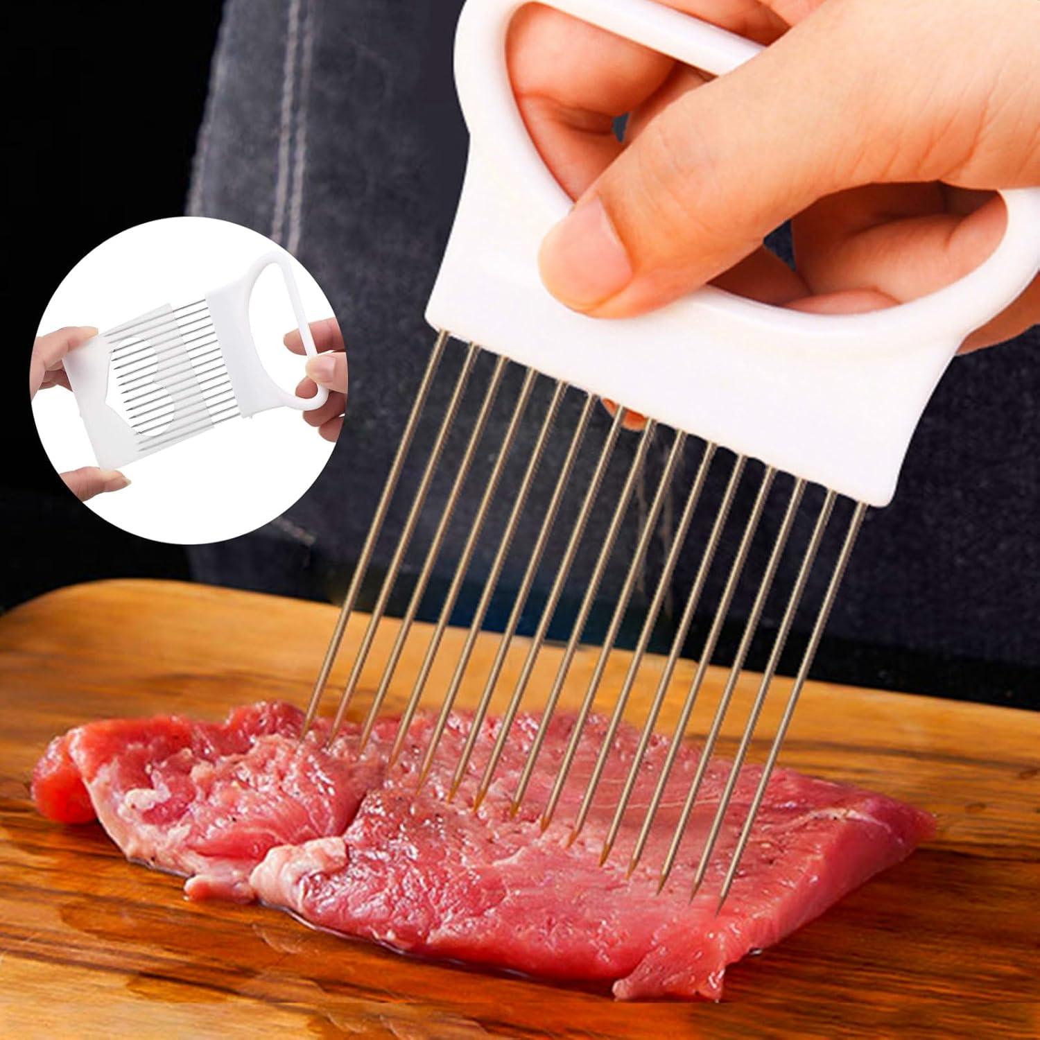 Cortador de Cebolla YVPSI 4pcs Acero Inoxidable con Funda