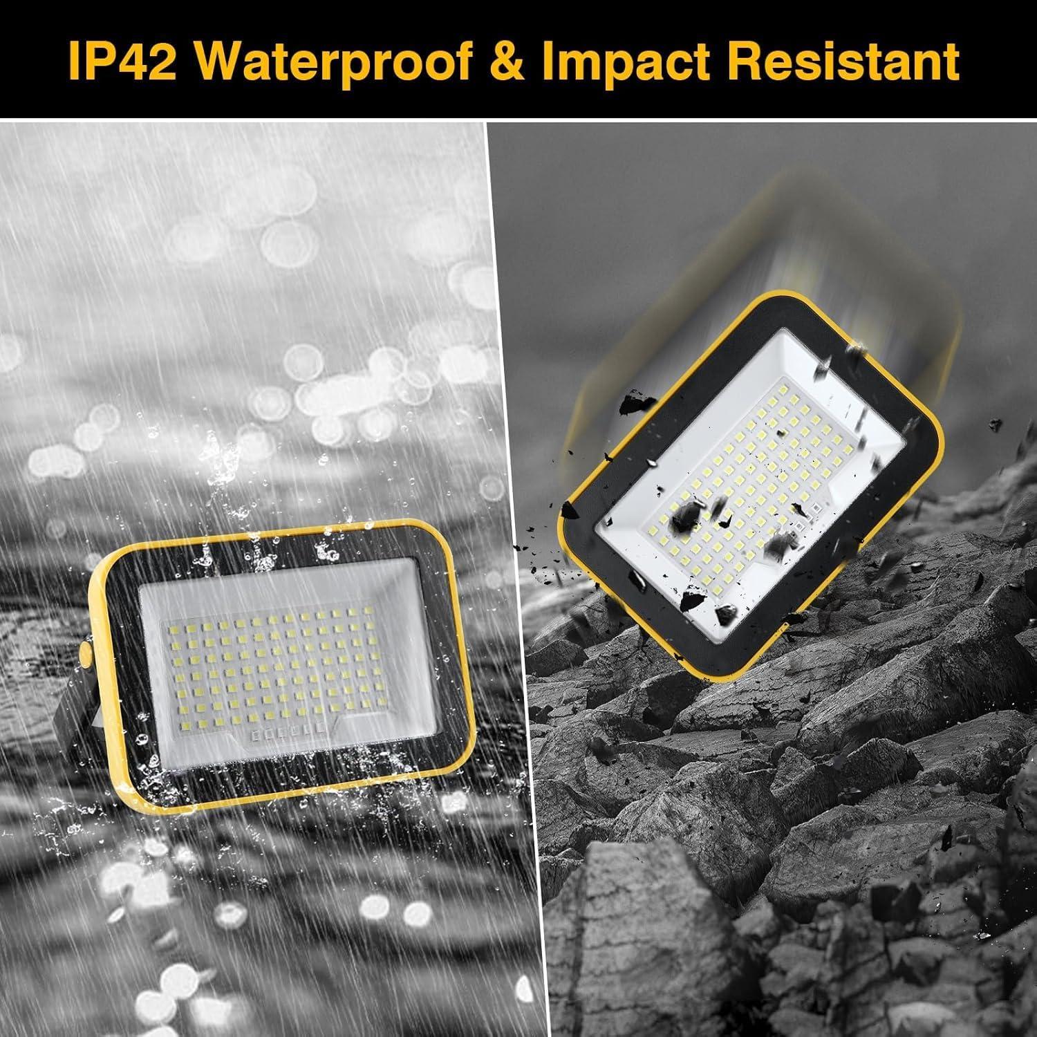 Luz de Trabajo LED Recargable AUMIO 40W 2400LM IP42 1 Paquete