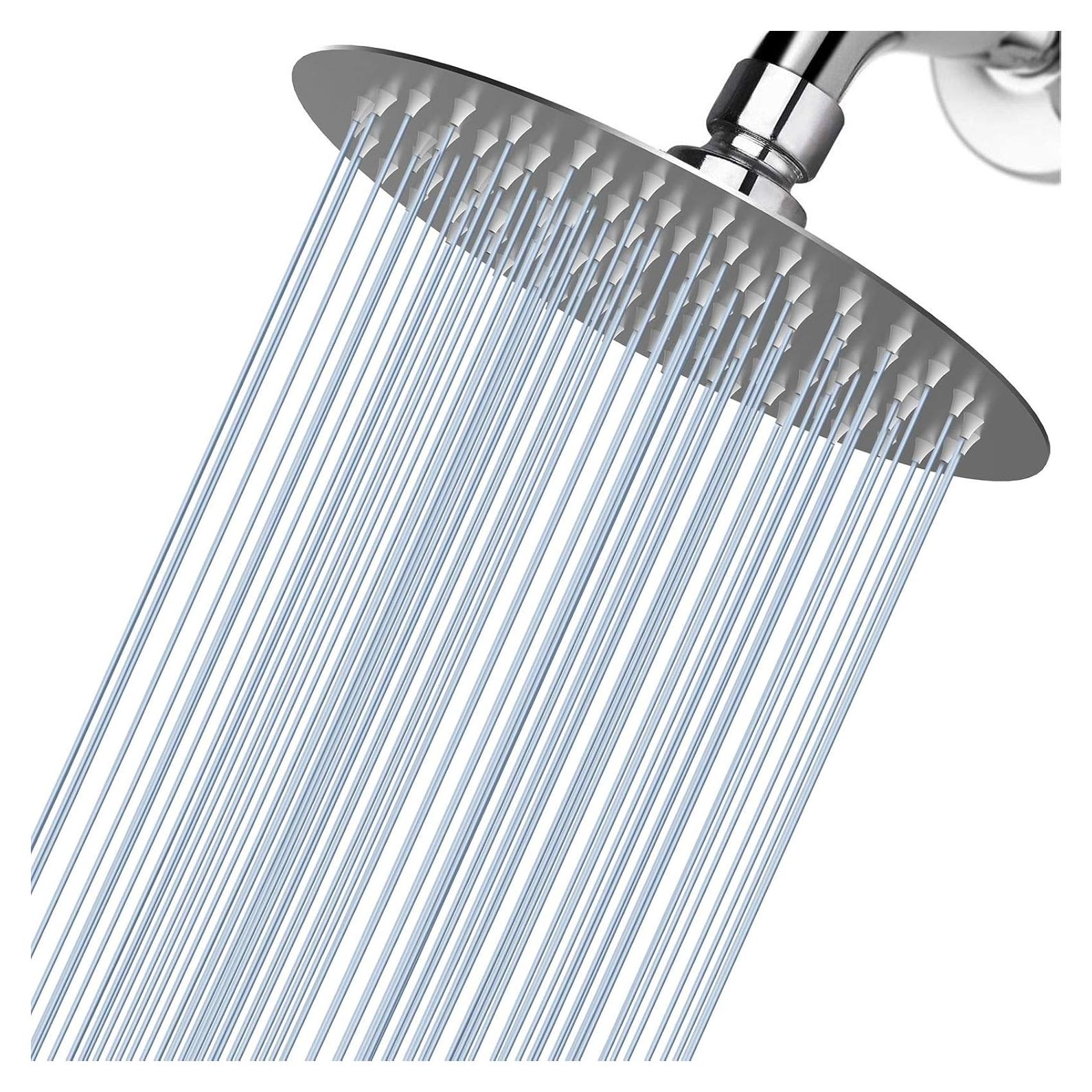 Cabezal de Ducha de Alta Presión Voolan 15.24 cm Níquel Cepillado