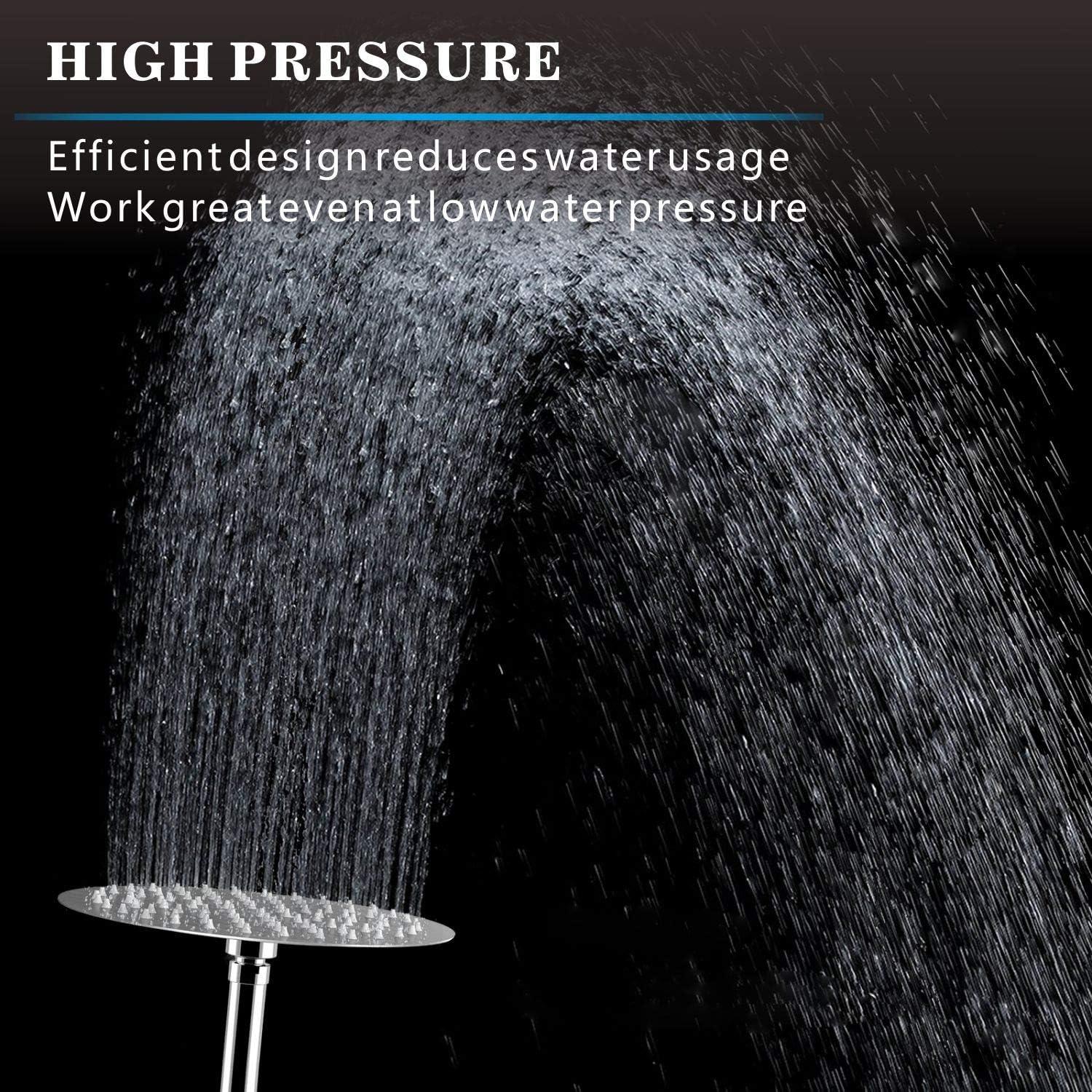 Cabezal de Ducha de Alta Presión Voolan 15.24 cm Níquel Cepillado