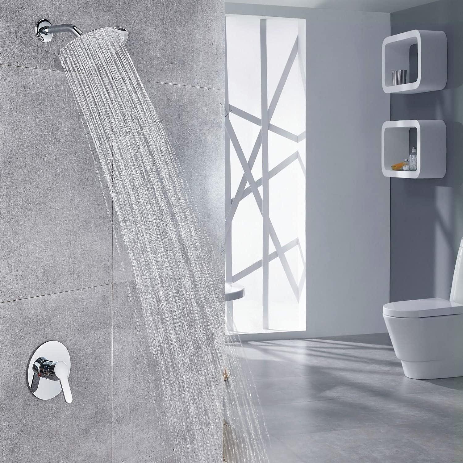 Cabezal de Ducha de Alta Presión Voolan 15.24 cm Níquel Cepillado