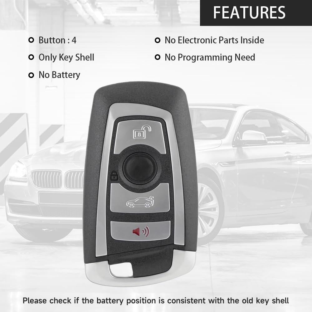 Carcasa de Llave Fob Reemplazo YOLLKY para BMW 1-7