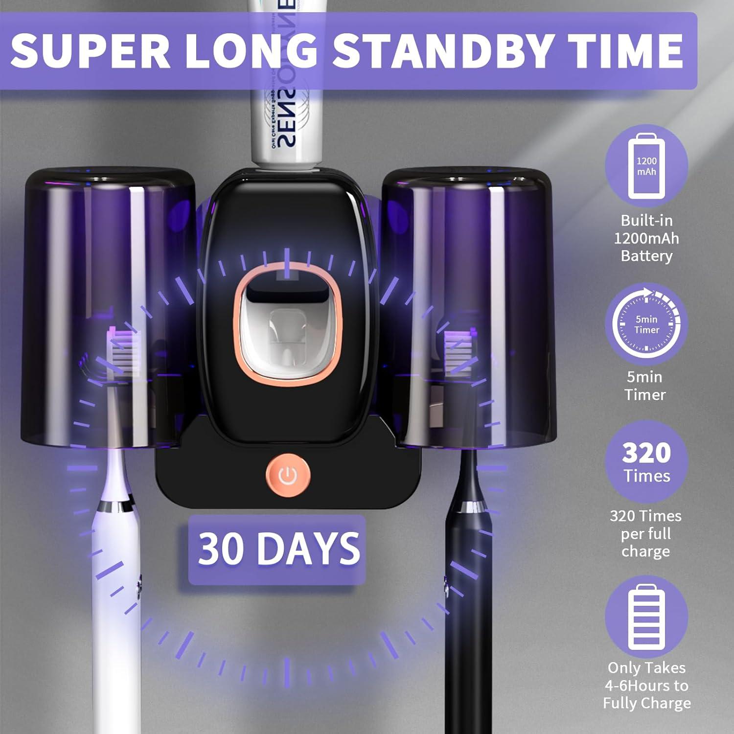 Soporte para Cepillos de Dientes Wekity con Dispensador Automático