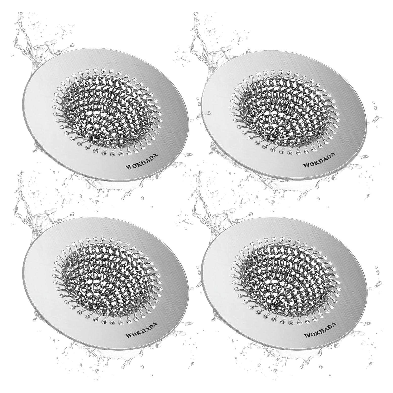 Colador de Drenaje de Fregadero Acero Inoxidable 304 4 Pcs