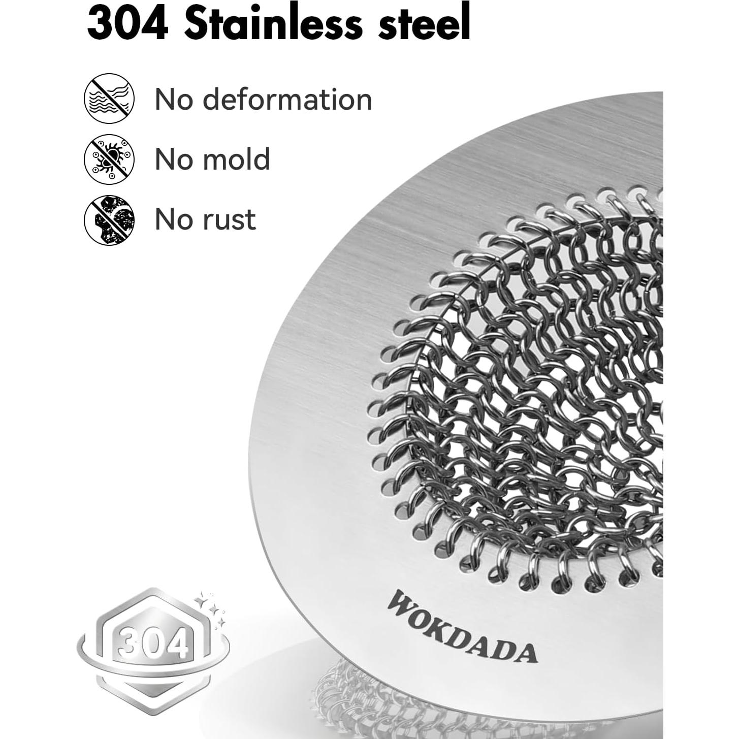 Colador de Drenaje de Fregadero Acero Inoxidable 304 4 Pcs