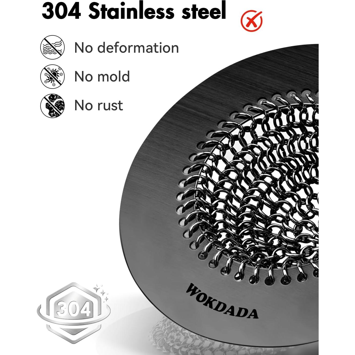 Colador de Fregadero de Cocina Wokdada Acero Inoxidable 304