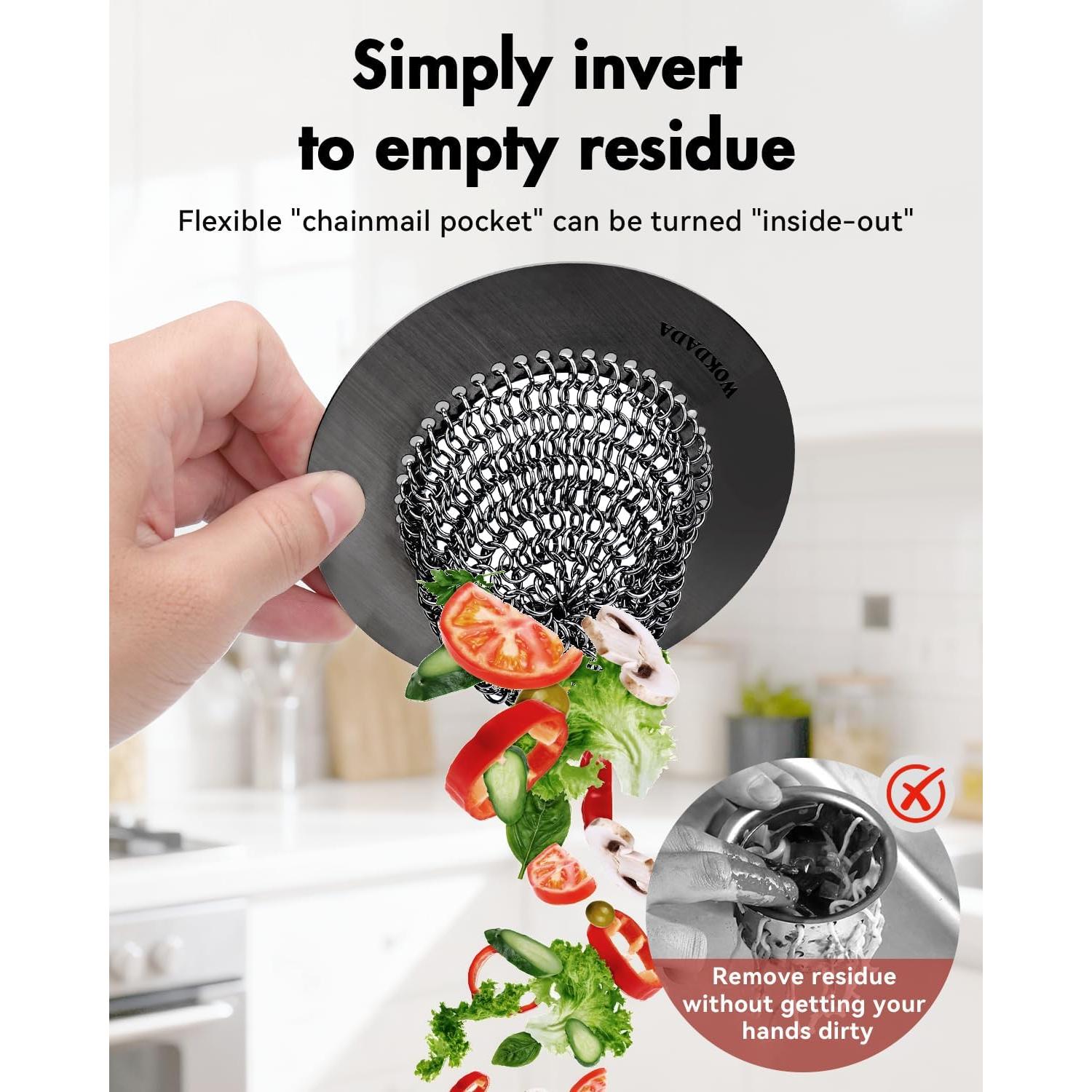 Colador de Fregadero de Cocina Wokdada Acero Inoxidable 304