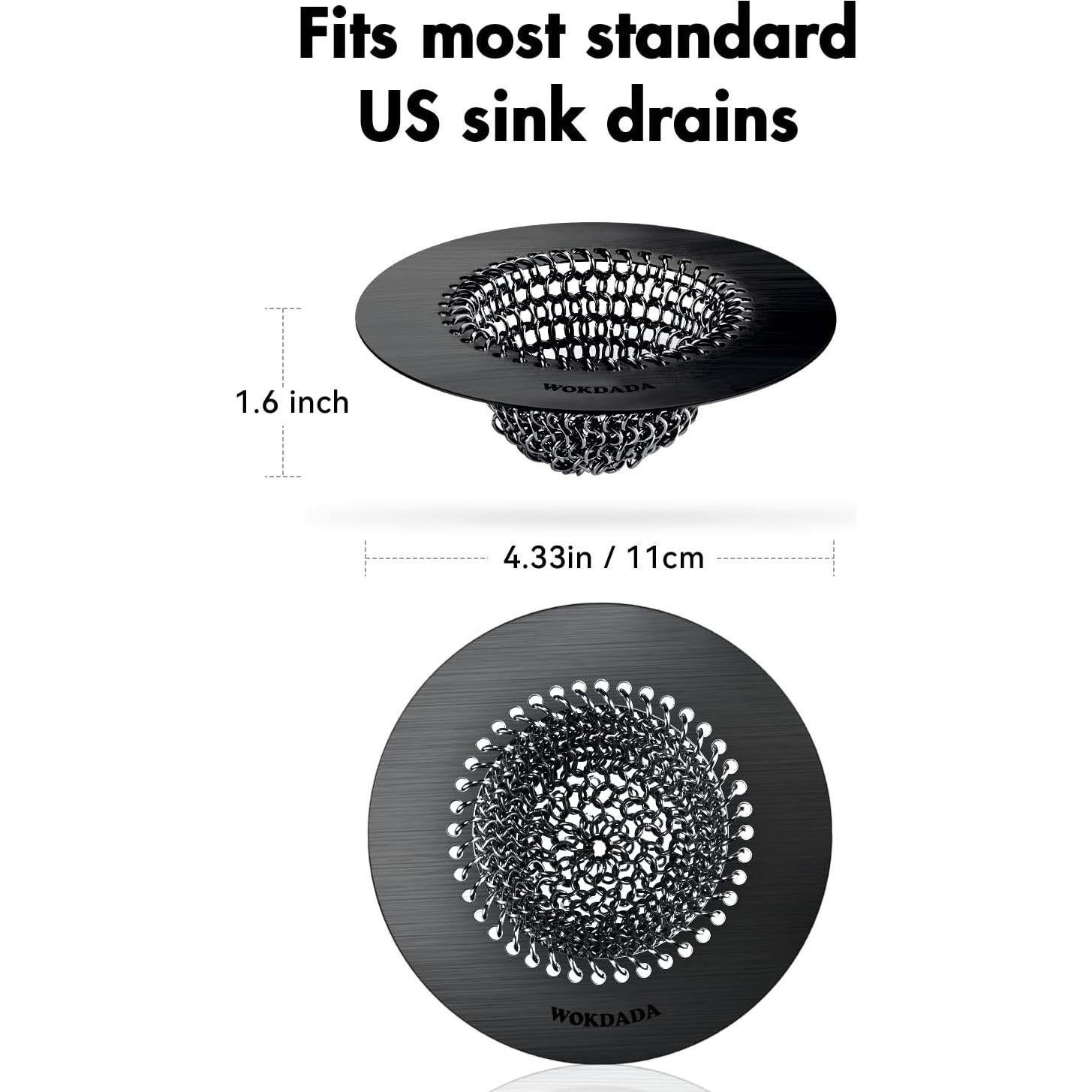 Colador de Fregadero de Cocina Wokdada Acero Inoxidable 304