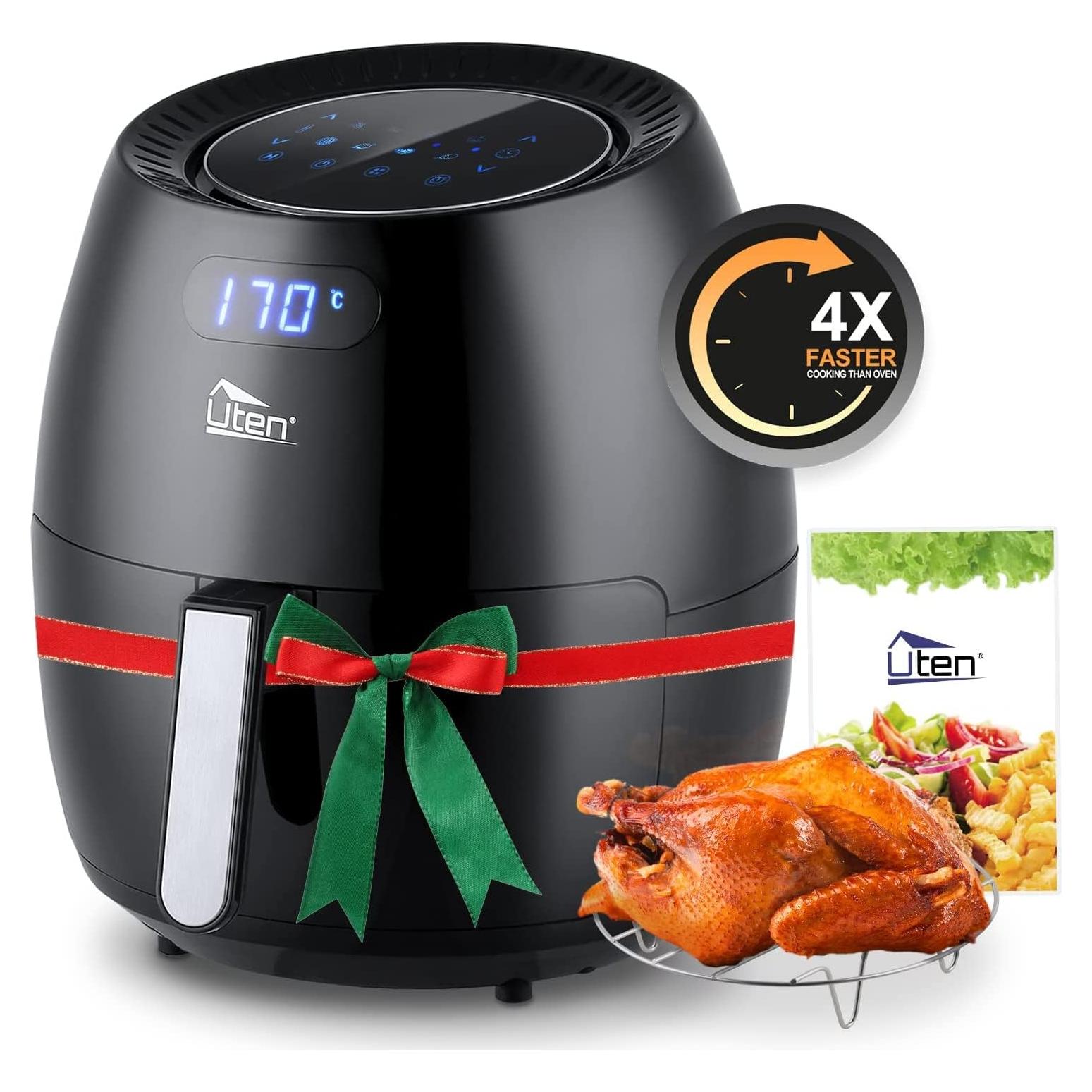 Freidora de Aire Uten 6.5L 1700W Pantalla Táctil Digital Negra