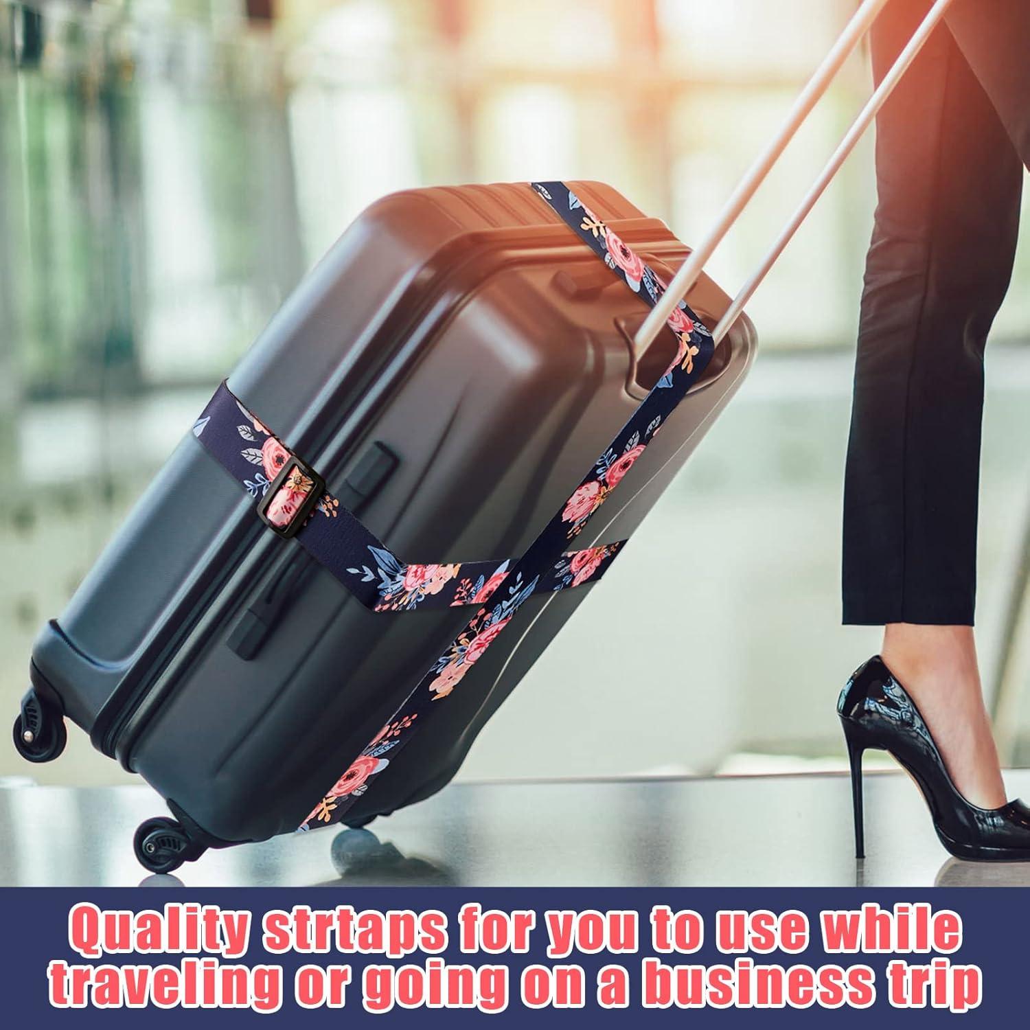 Correas de Equipaje Patelai 4 Piezas Ajustables 5 cm x 1.83 m