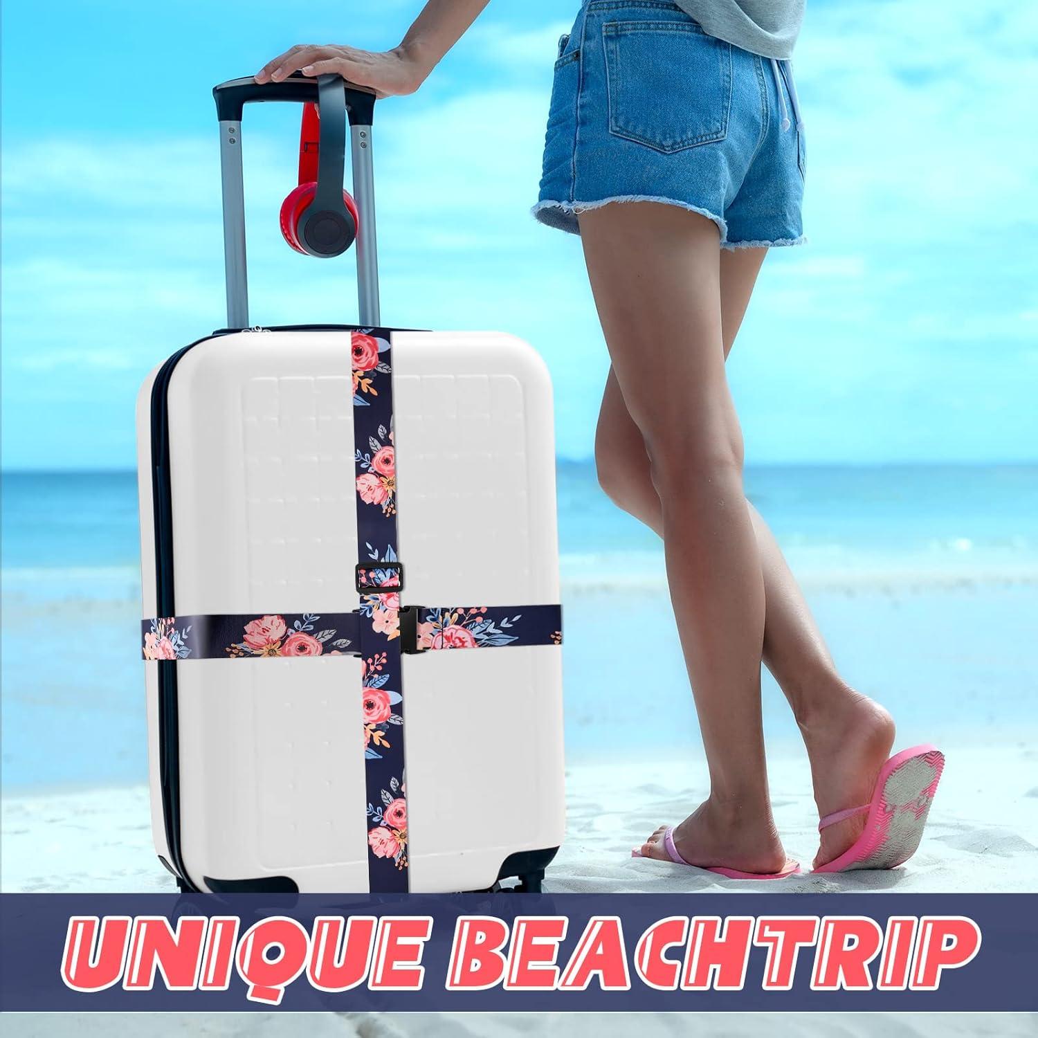 Correas de Equipaje Patelai 4 Piezas Ajustables 5 cm x 1.83 m