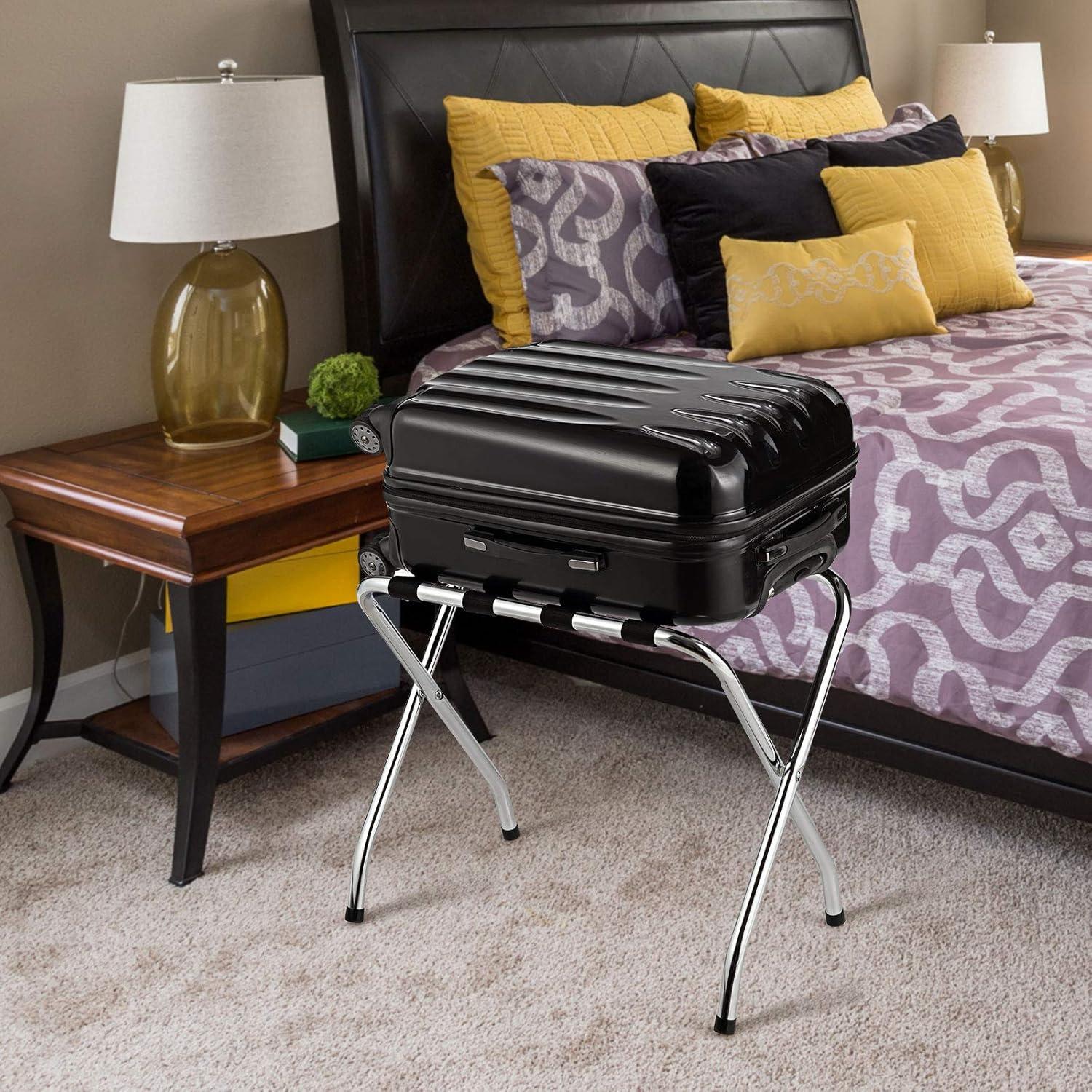 Soporte de Equipaje Plegable Tangkula Cromo 81.65 kg