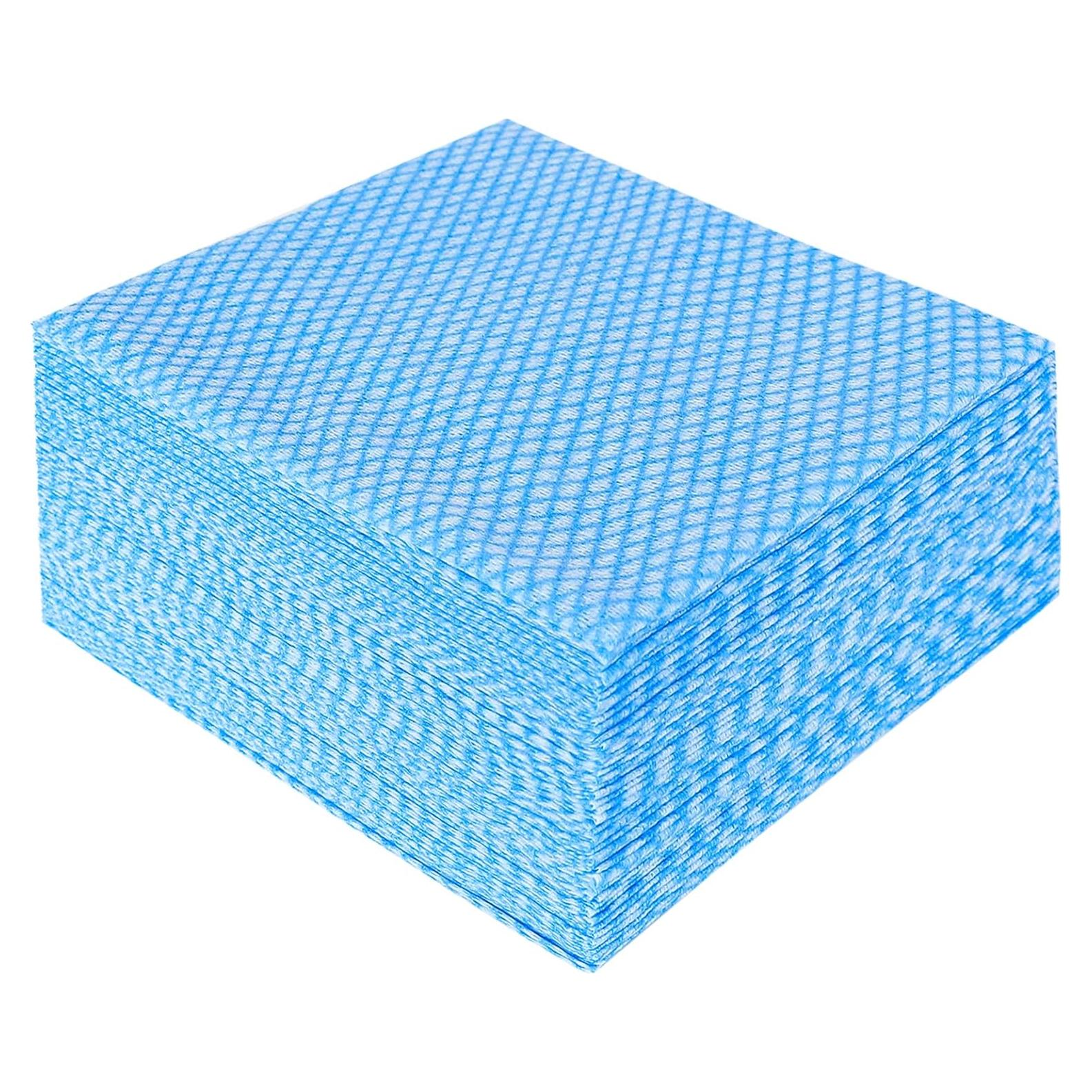 JEBBLAS Disposable Cleaning Towels and Dish Cloths, Reusable Towels,Handy Cleaning Wipes, 50 Count/Pack,Blue