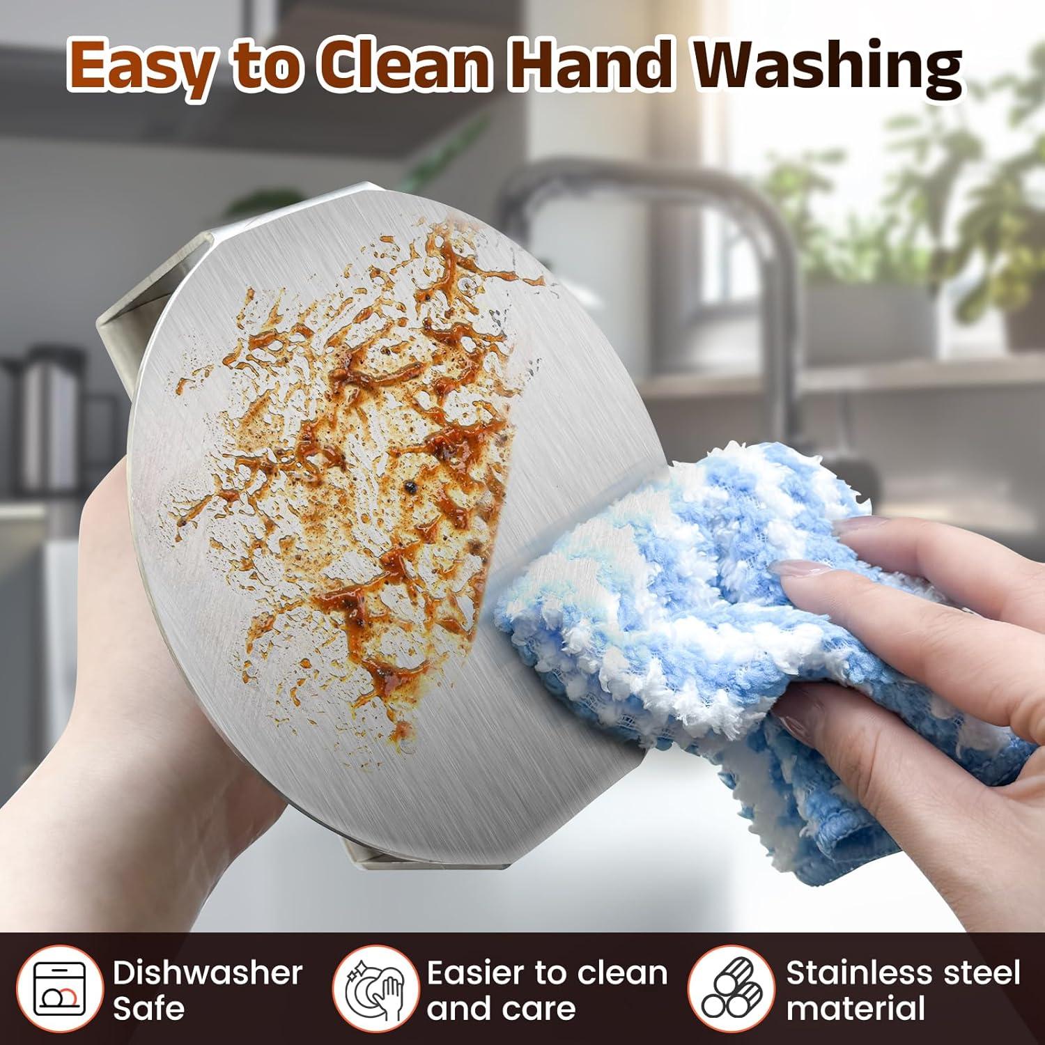 Smash Burger Press, 5.5 inch Round Hamburger Press, Upgrade Burger Press with Premium Stainless Steel Burger Smasher for Griddle Cooking