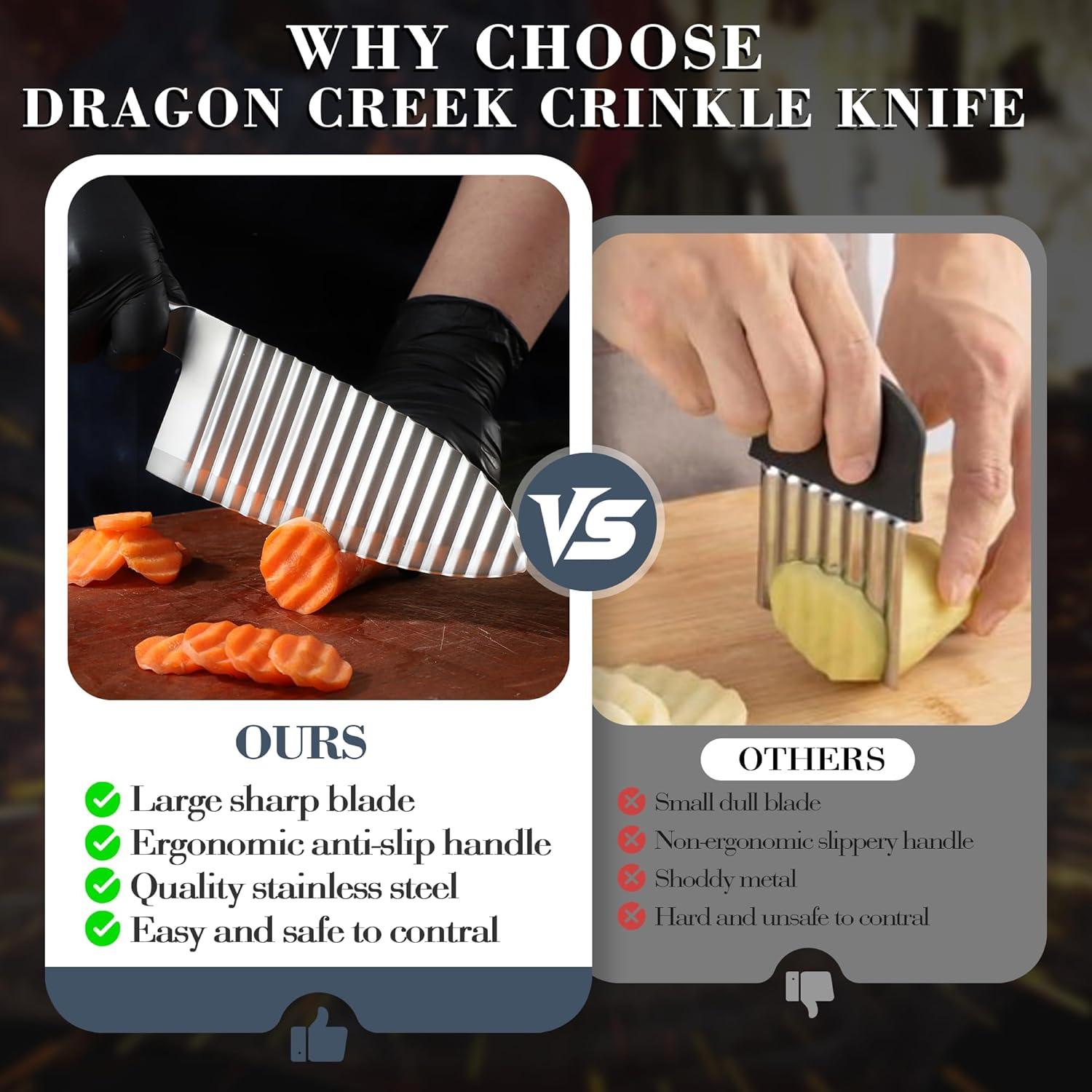 Cuchillo Cortador de Ondas Dragon Creek - Acero Inoxidable 16.5 cm