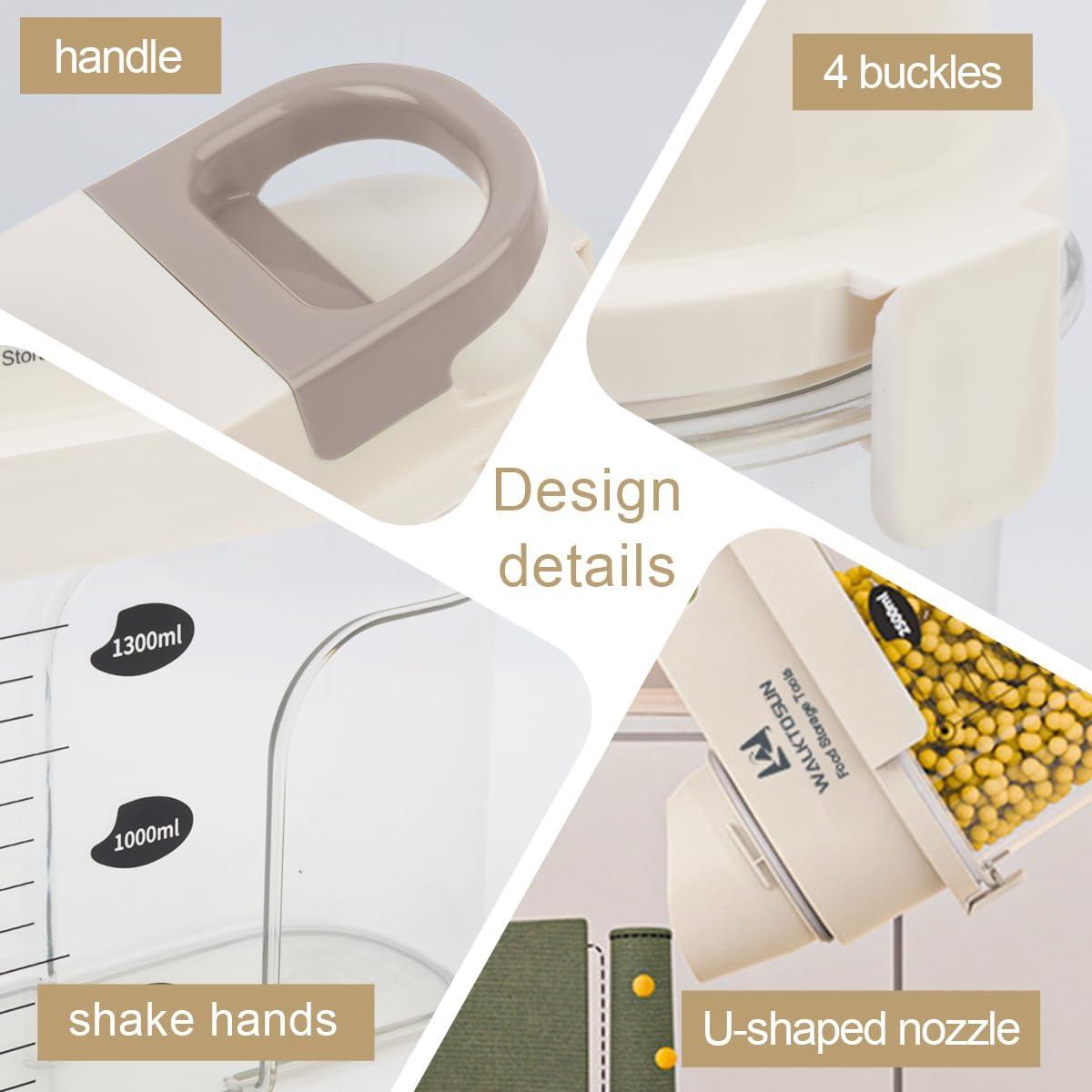 Contenedor de Almacenamiento Hermético Walktosun 1300ml Gris