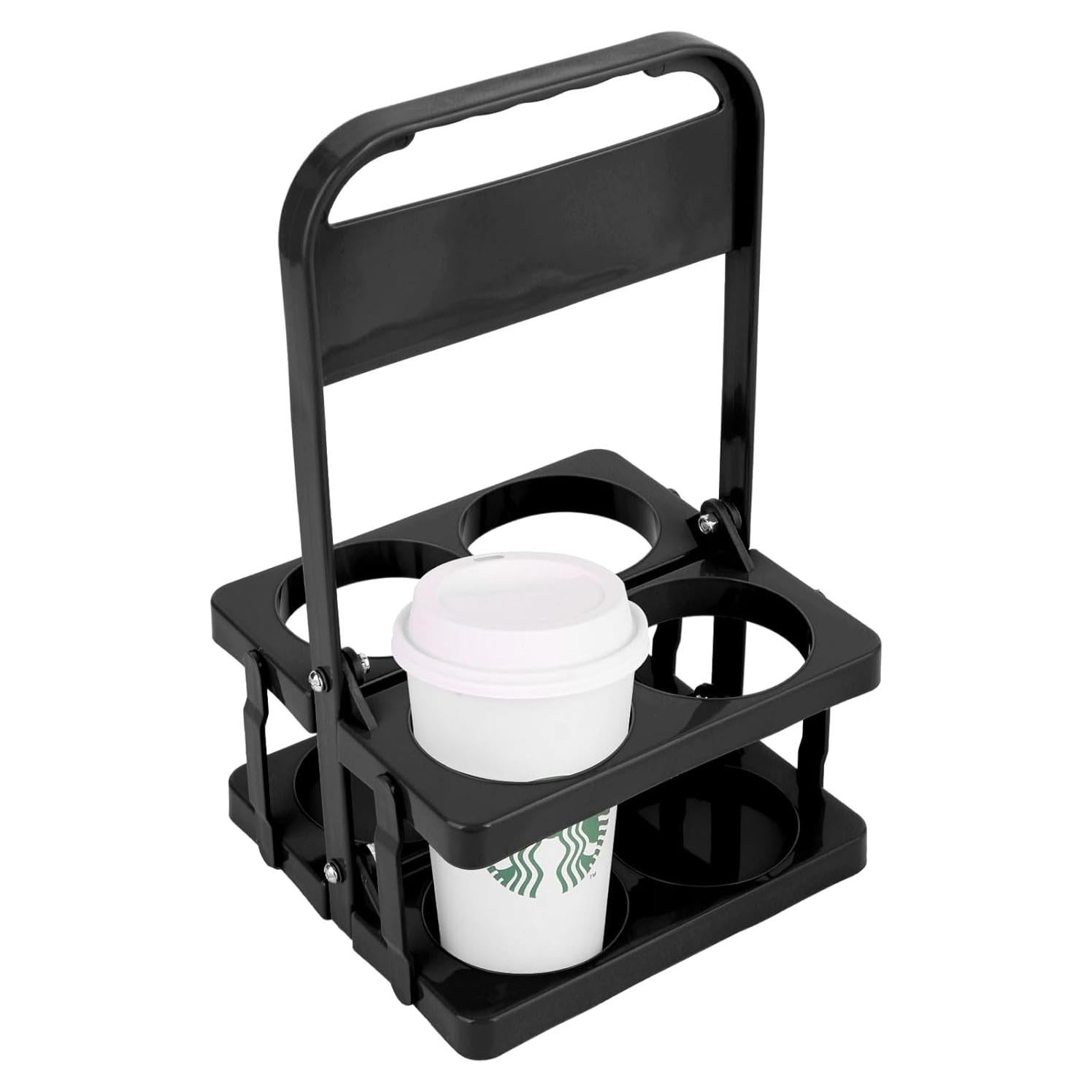 Soporte para Bebidas de 4 Tazas Bodaon Negro Plegable