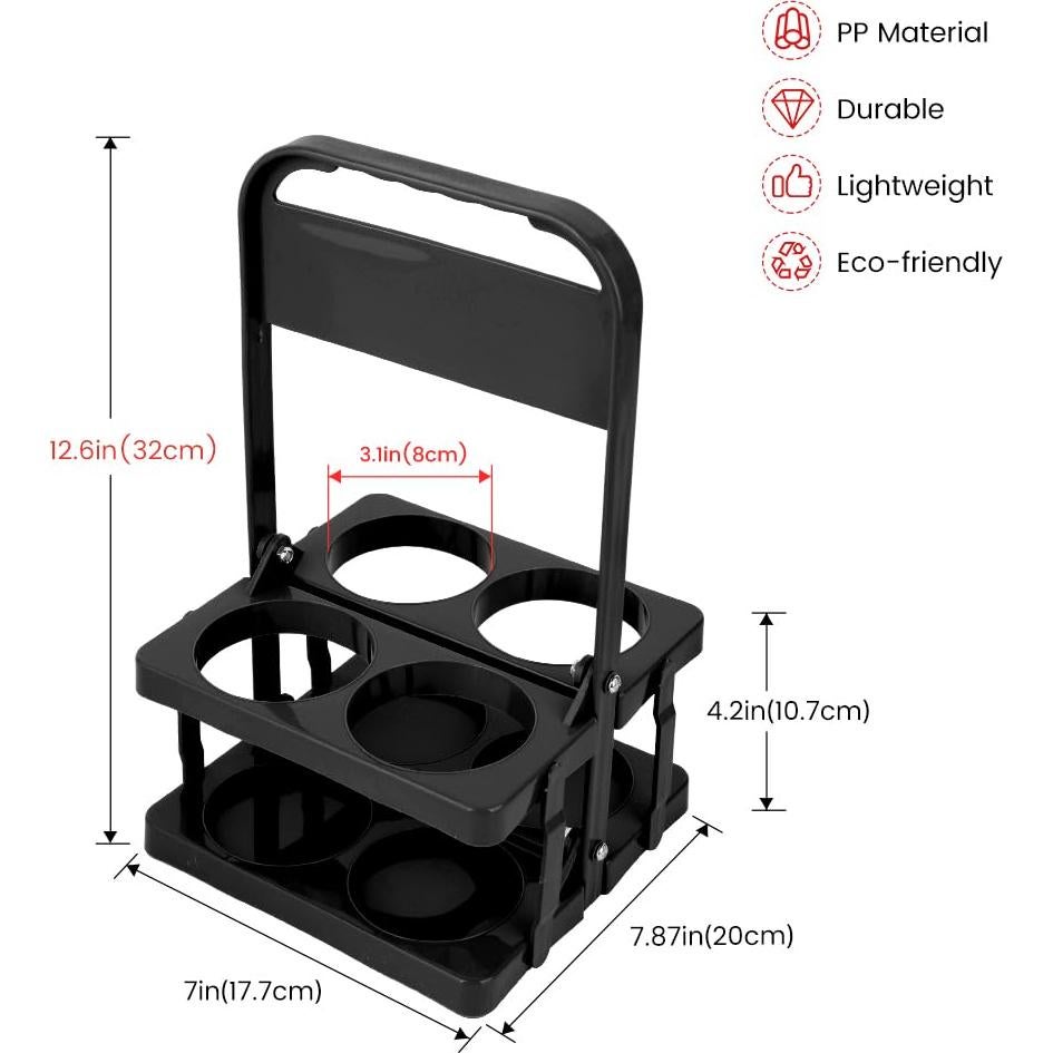Soporte para Bebidas de 4 Tazas Bodaon Negro Plegable