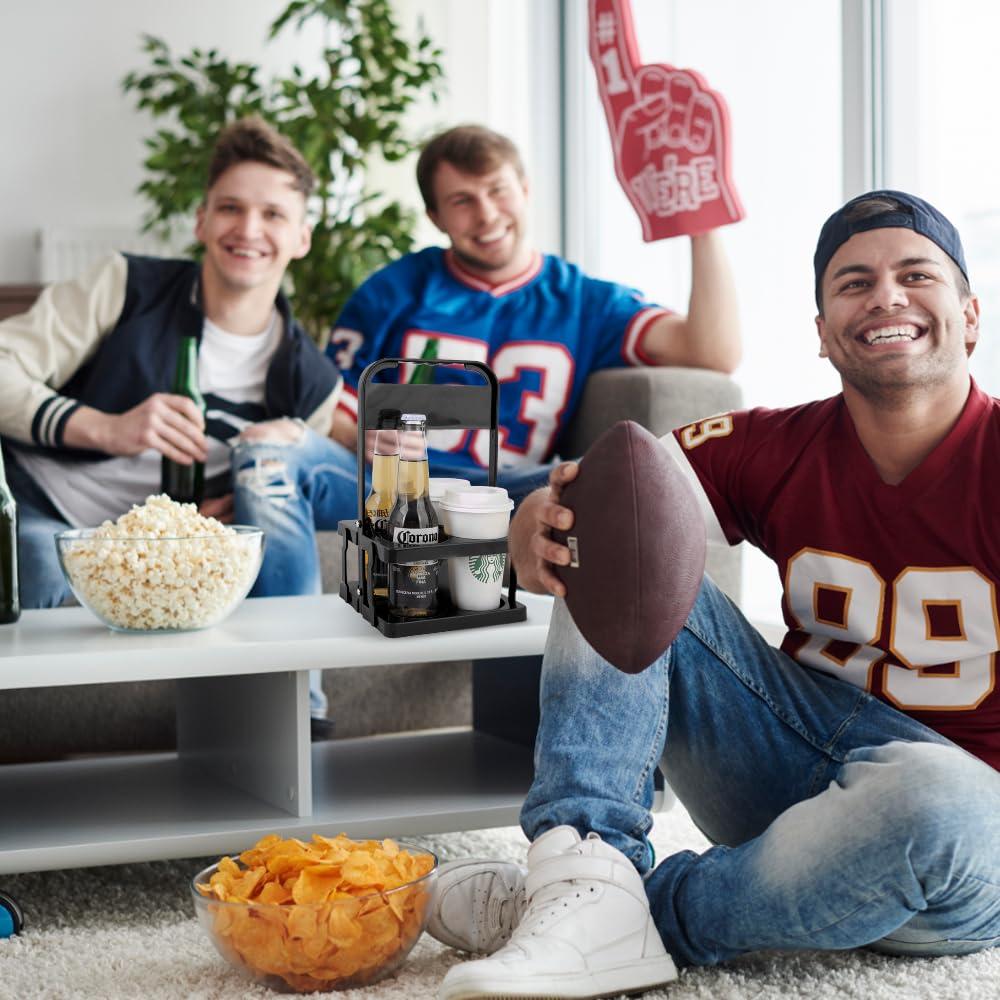 Soporte para Bebidas de 4 Tazas Bodaon Negro Plegable