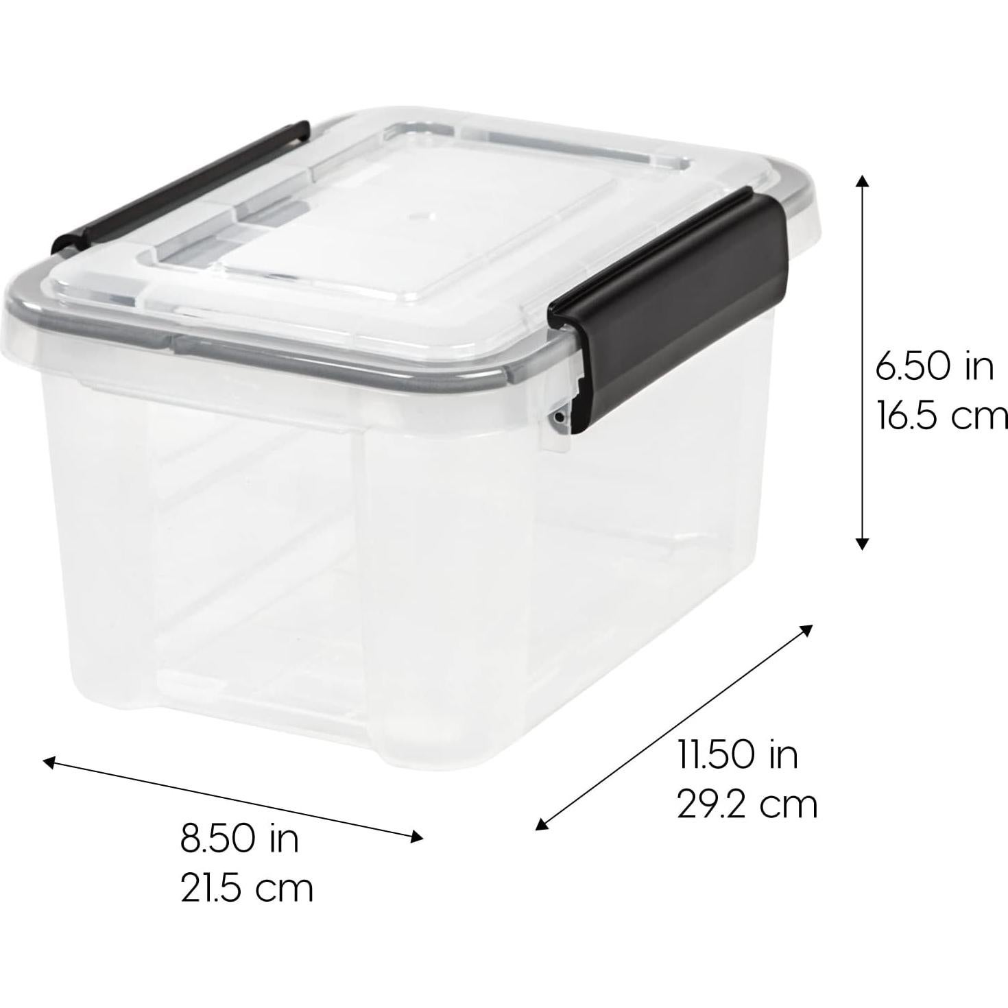 Contenedores de Almacenamiento IRIS USA 6 Qt con Tapa - 6 Piezas