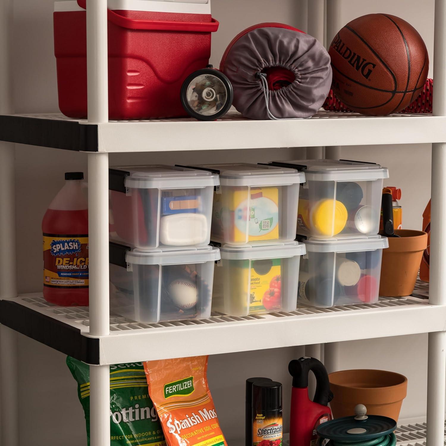 Contenedores de Almacenamiento IRIS USA 6 Qt con Tapa - 6 Piezas